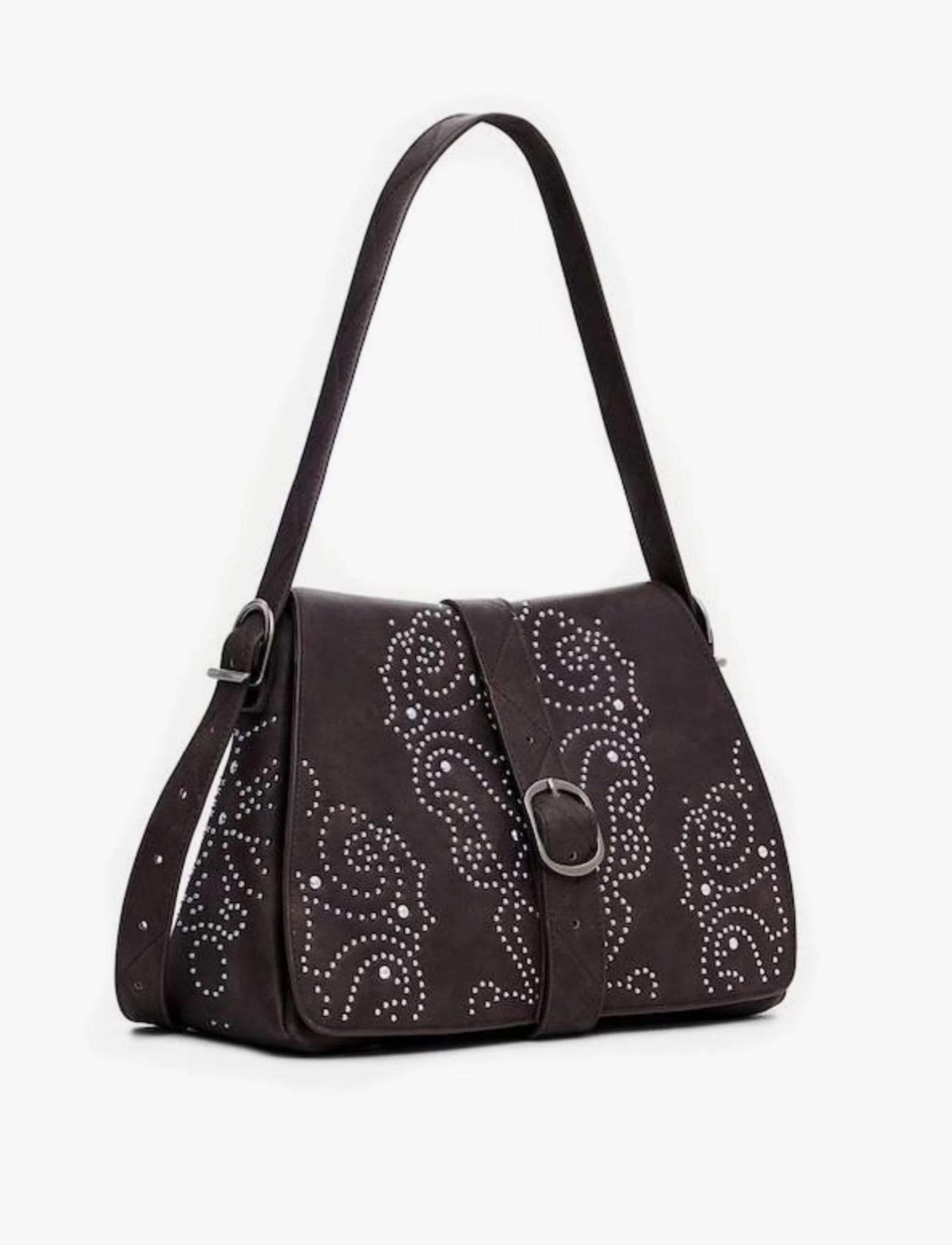Desigual Bag Poker Face Posadas Mini 2.0 25WAXP34 - תיק צד חום דיזיגוואל לנשים - Image 2