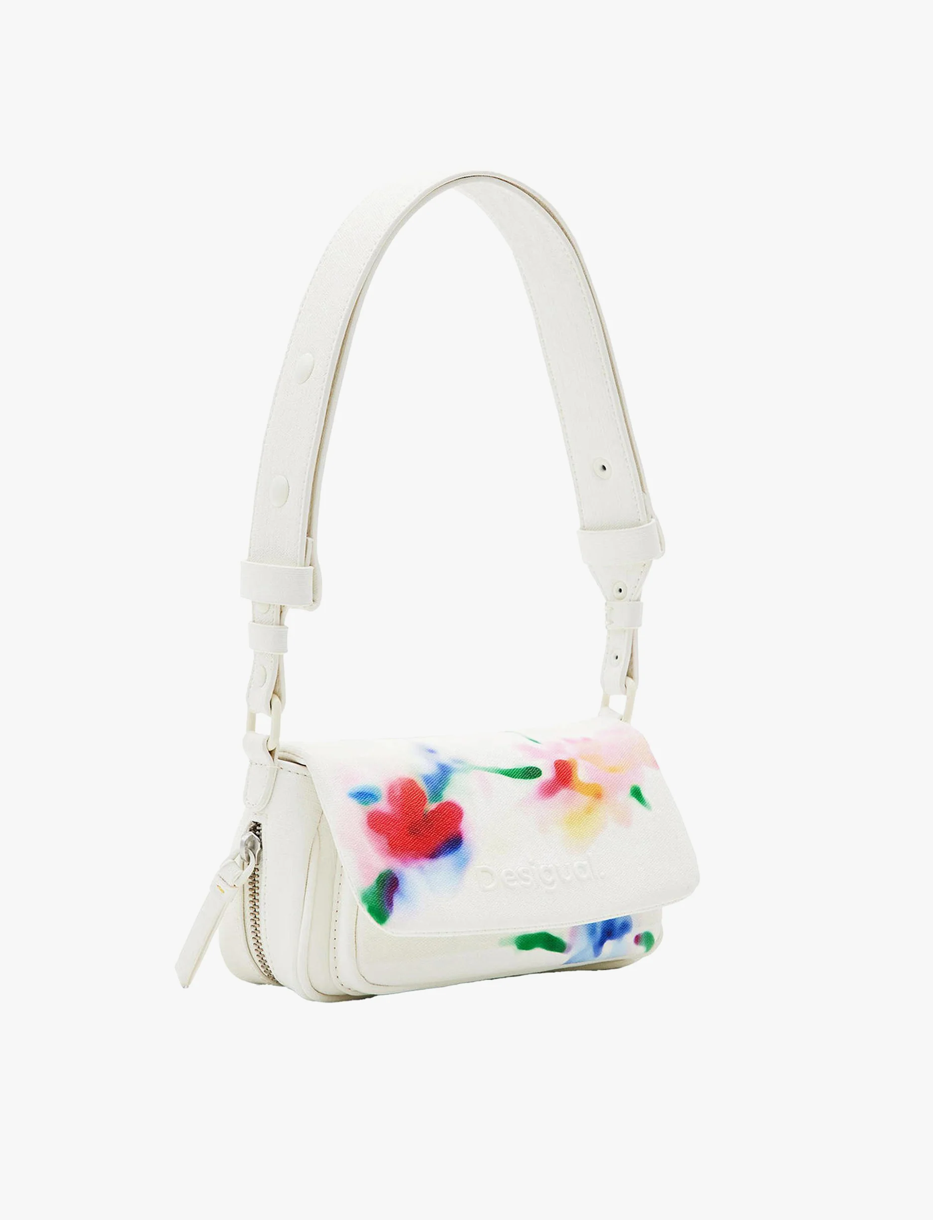 Desigual Bag Liquidflower Tromso 24SAXP63 - תיק דיזגוואל אוף וייט לנשים - Image 2