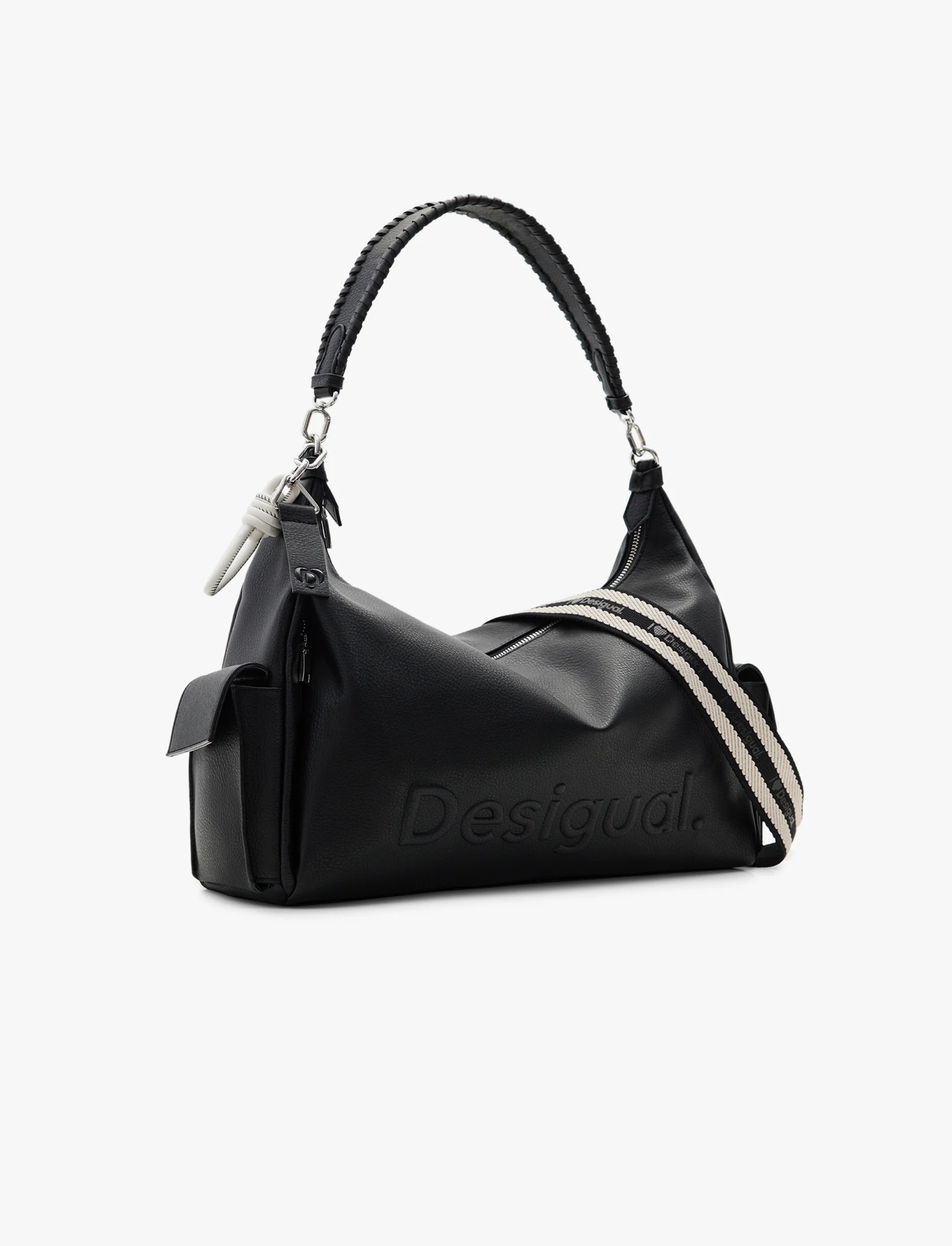 Desigual Bag Half Logo 24 Brasilia - תיק יד בצבע שחור