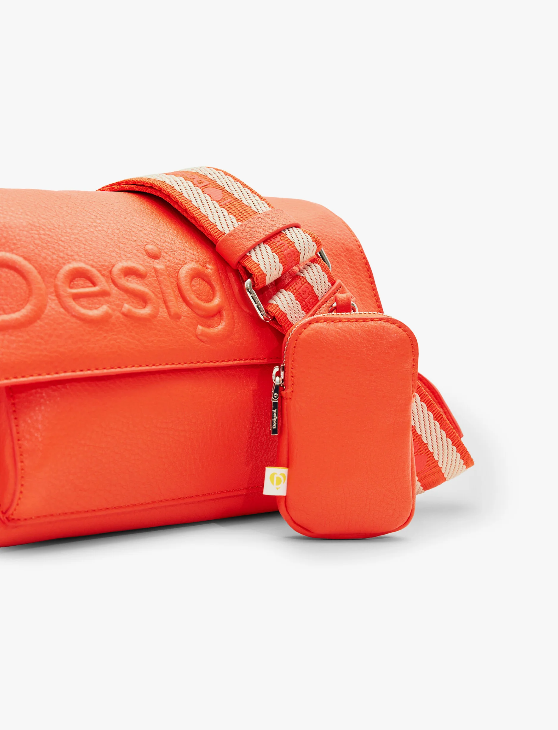 Desigual Bag Half Logo 24 Venecia 2.0 - תיק קרוסבודי בצבע מנדרינה - Image 4
