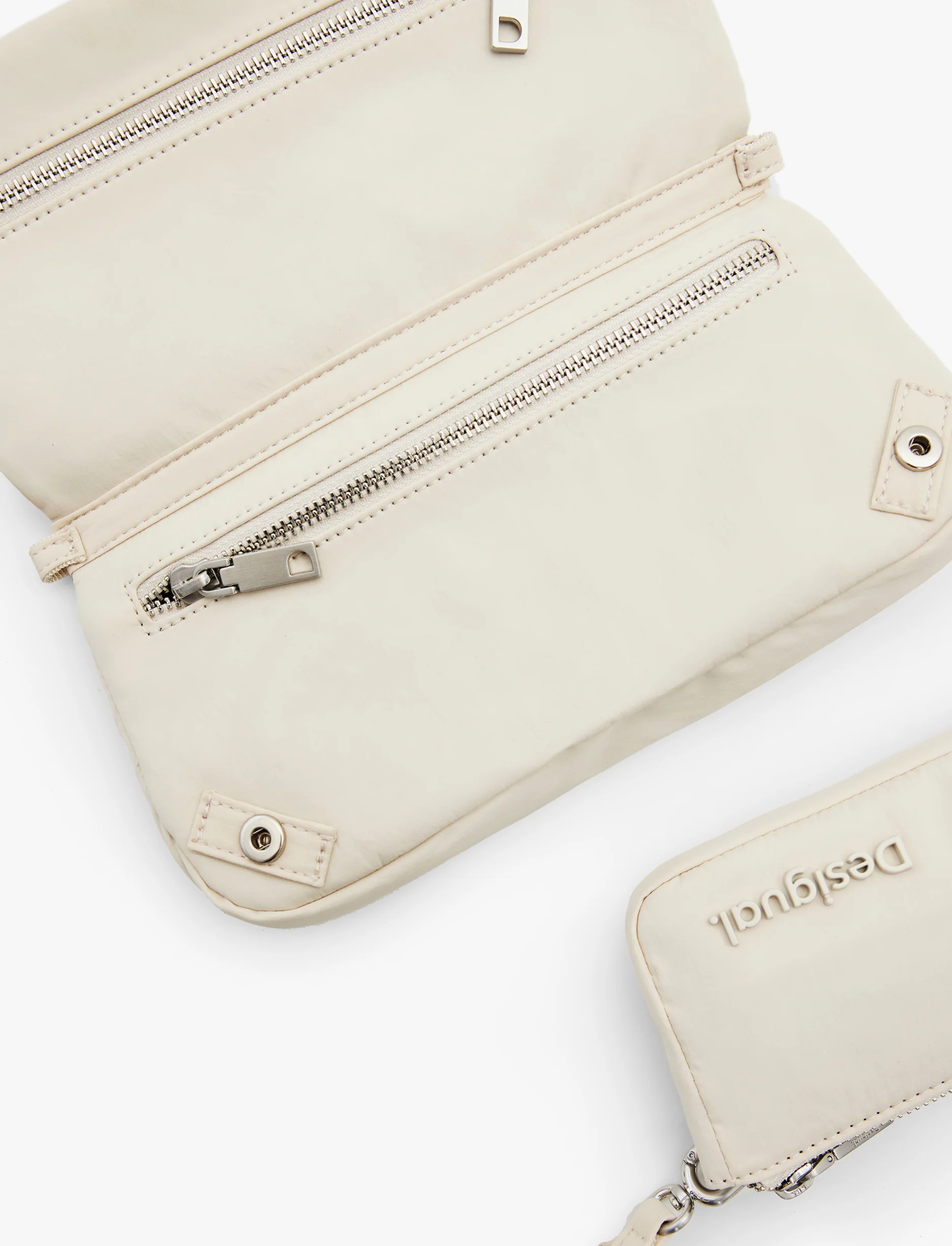 Desigual Basic Modular Monza - תיק קרוסבודי קטן בצבע אוף ווייט - Image 3