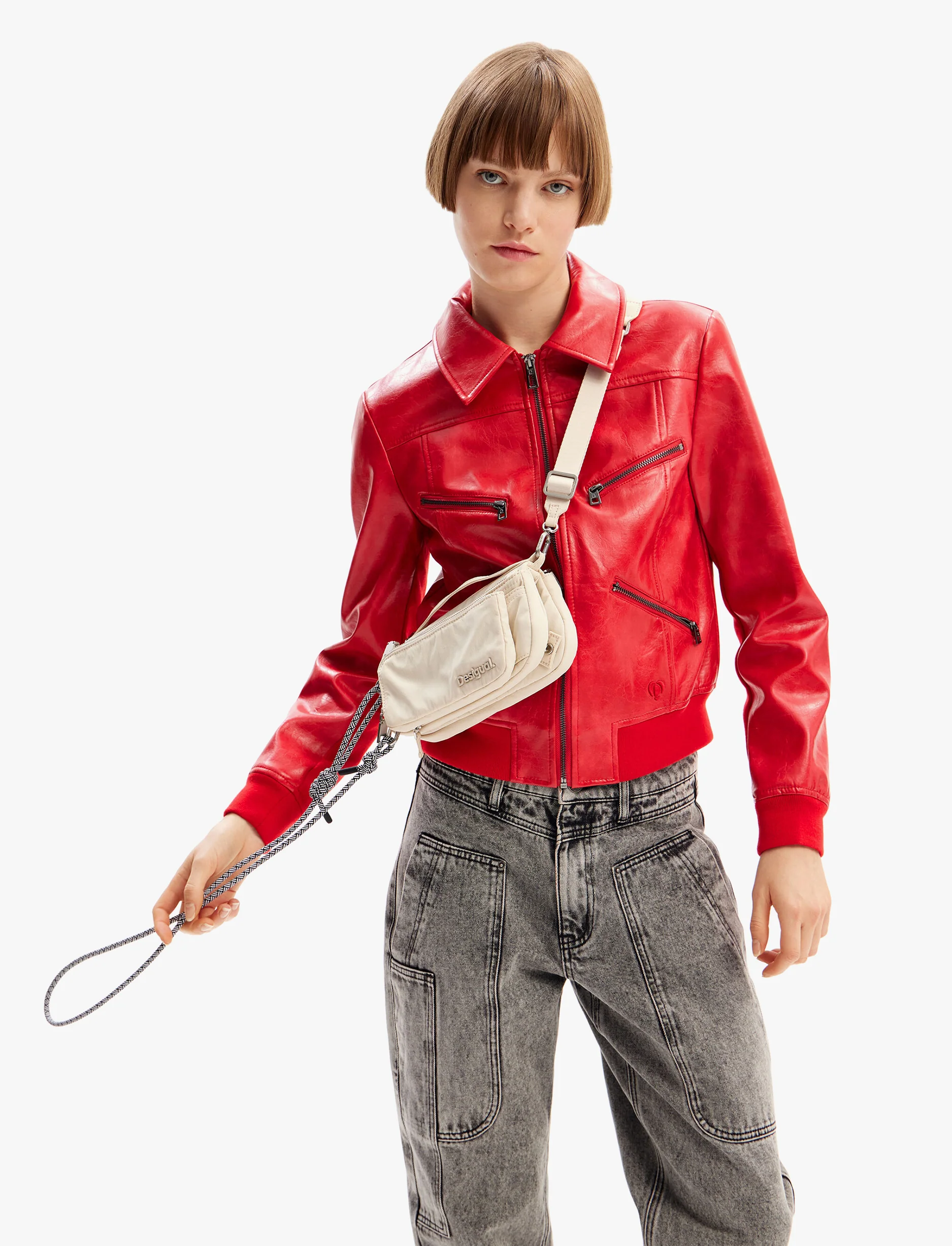 Desigual Basic Modular Monza - תיק קרוסבודי קטן בצבע אוף ווייט - Image 9