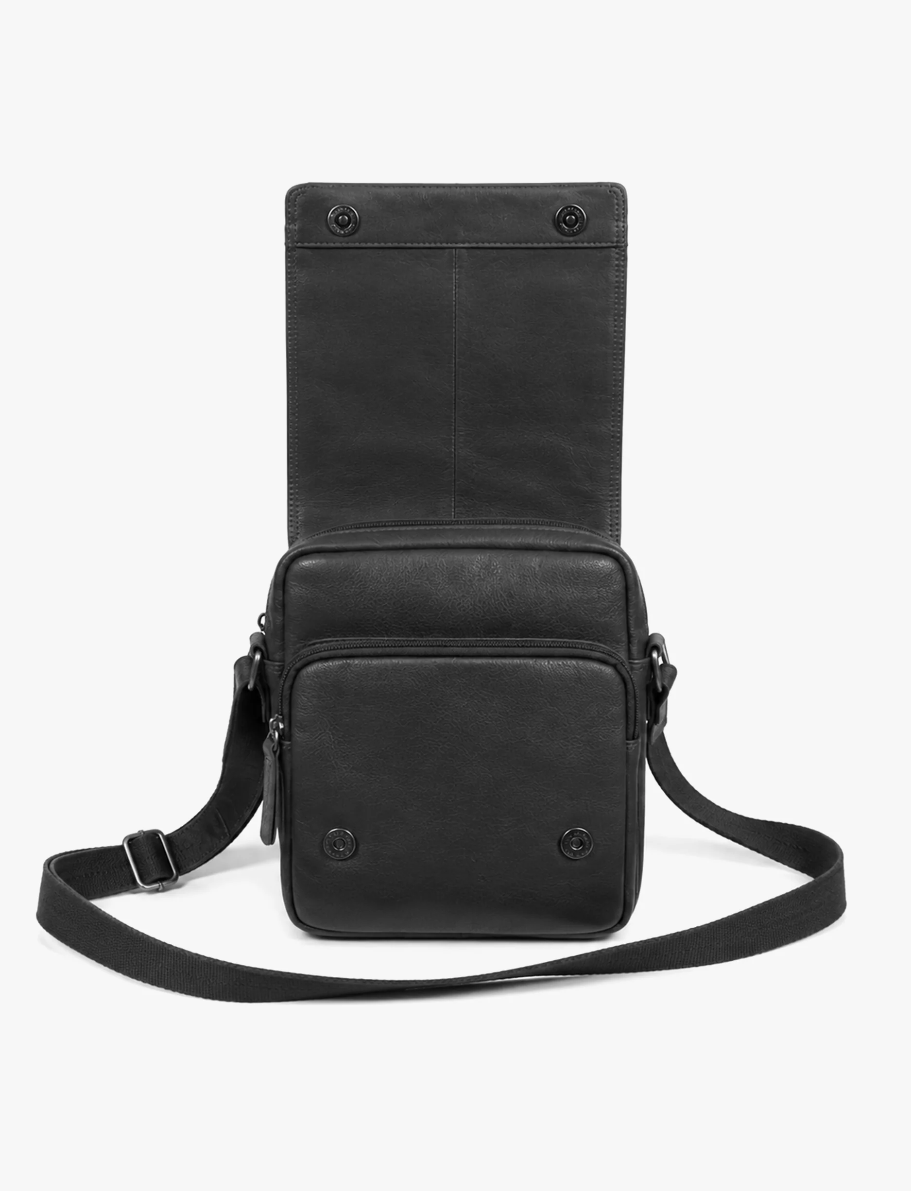 Lee Cooper 2301 - תיק צד עור לי קופר לגברים בצבע שחור - Image 3