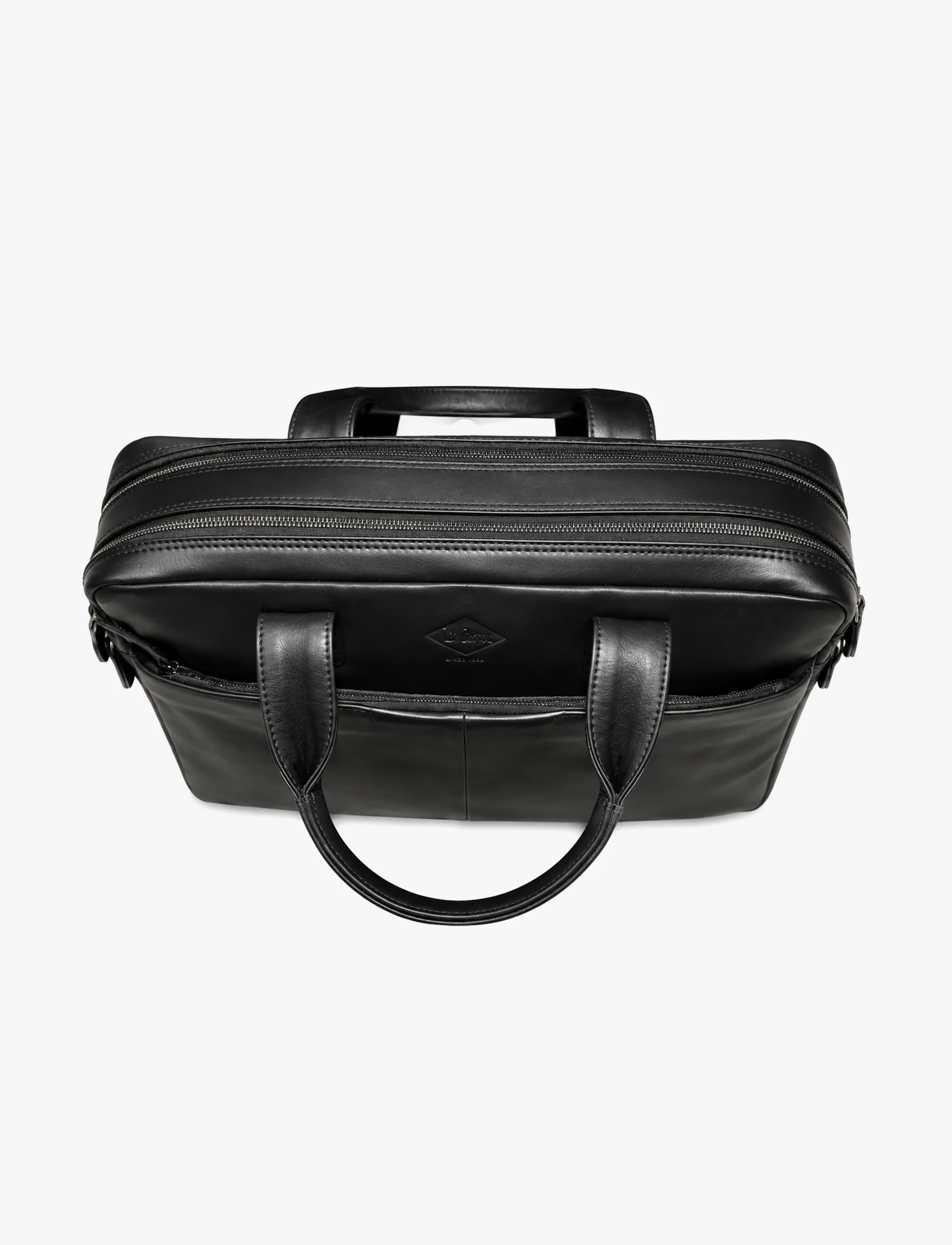 Lee Cooper 2323 - תיק מחשב עור לי קופר לגברים בצבע שחור - Image 2