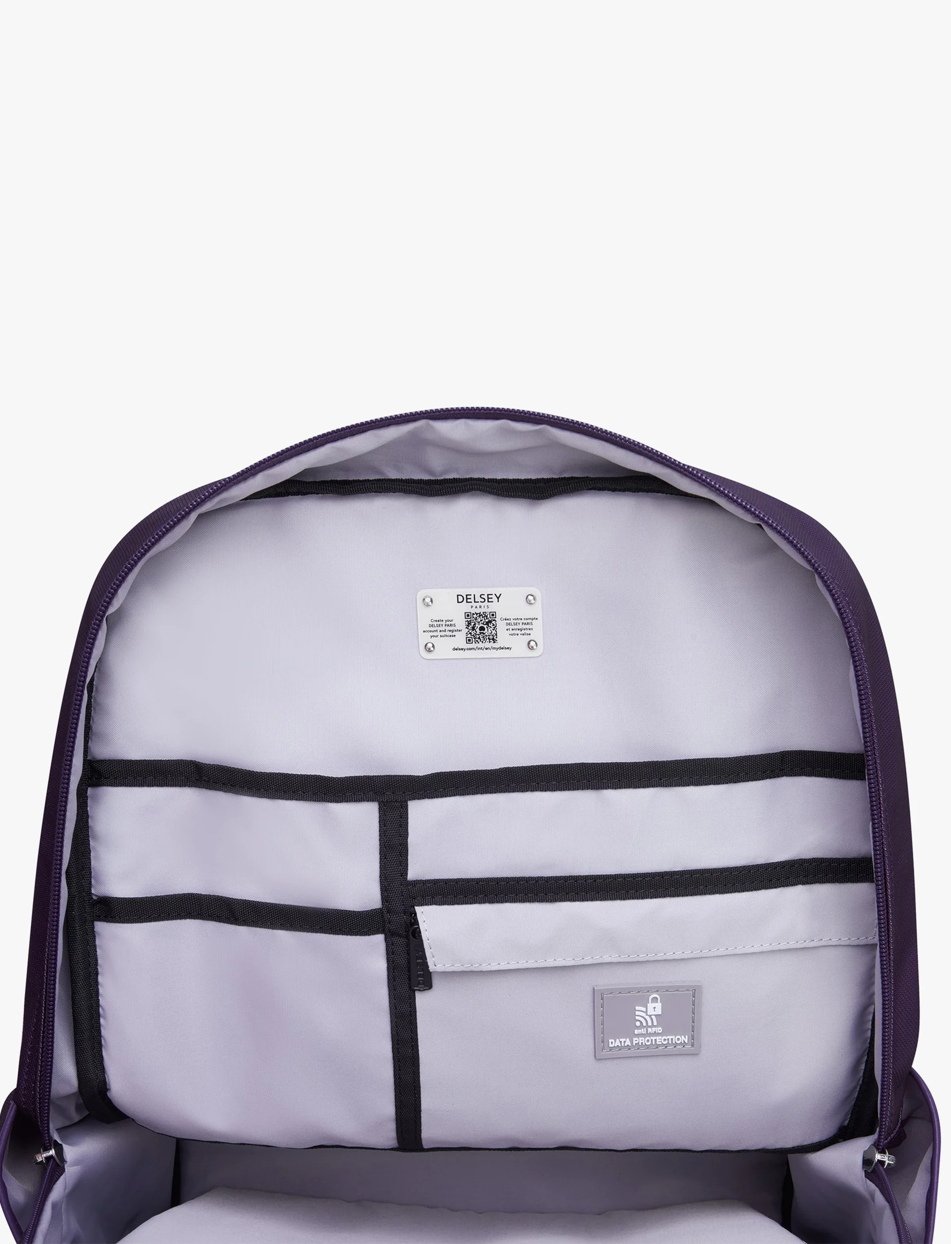 Delsey Legere Backpack 3727600 - תיק גב דלסי 15.6 אינץ' בצבע סגול - Image 4