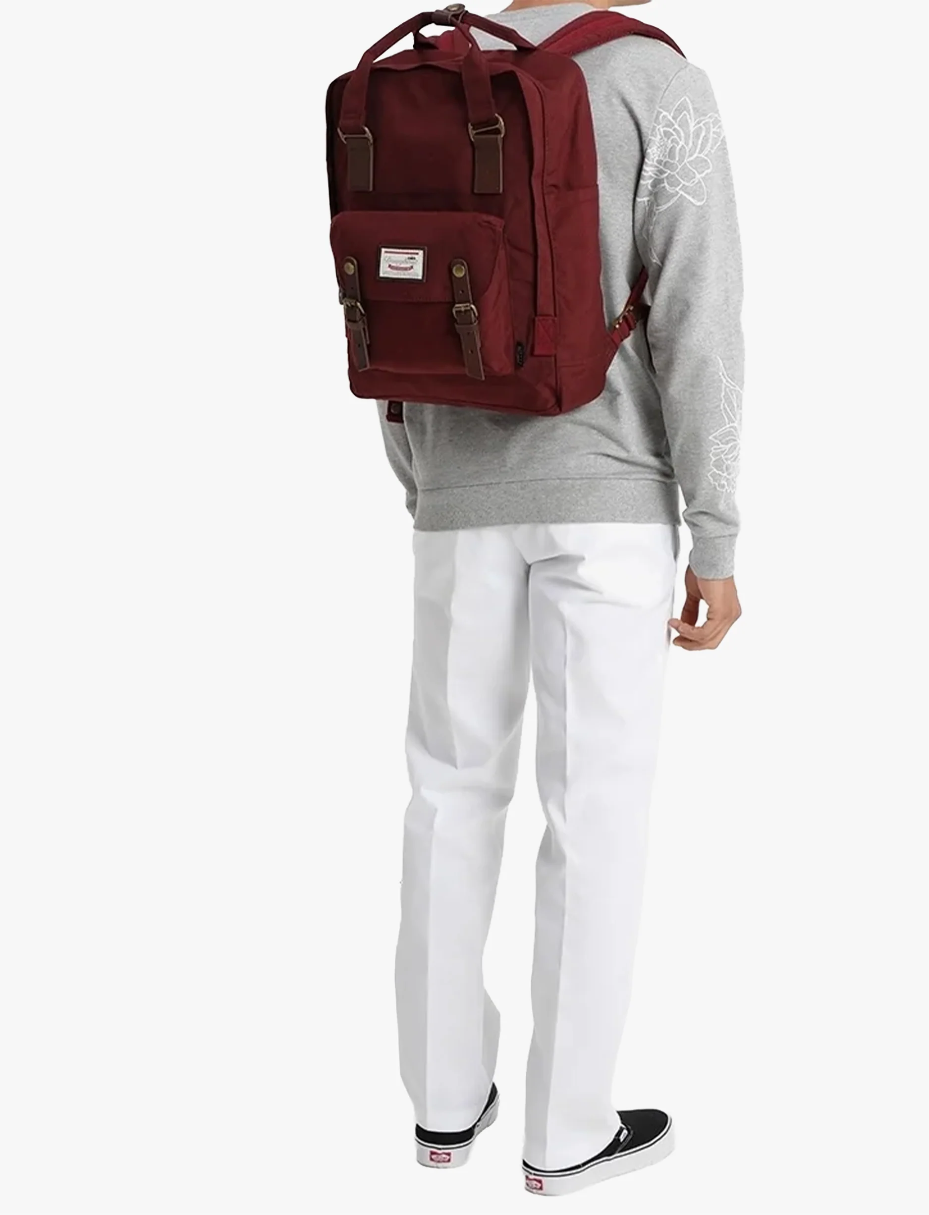 Doughnut Macaroon Large Cordura - תיק גב דונאט בצבע יין - Image 7