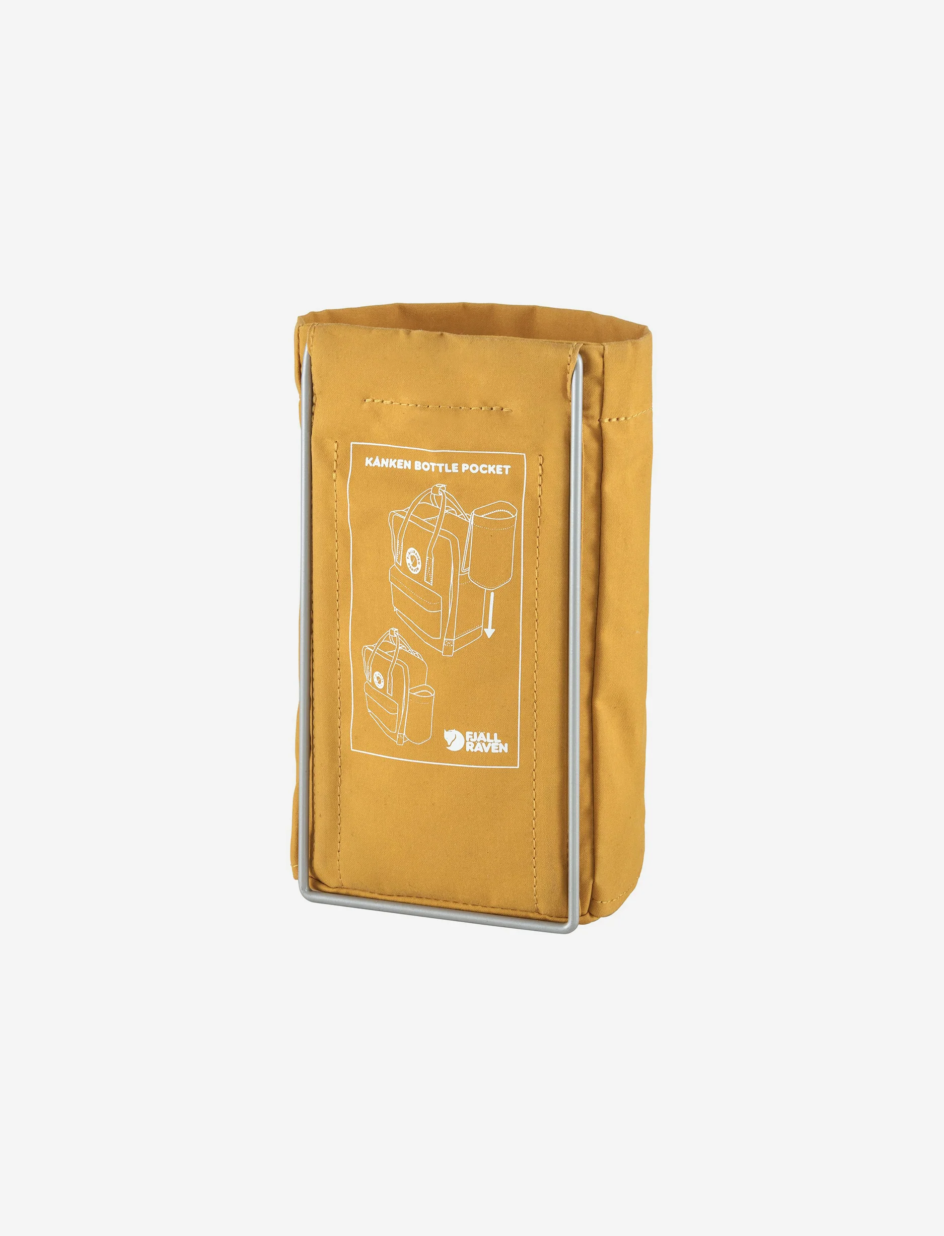 Fjallraven Kanken Bottle Pocket – מידנית לבקבוק מים בצבע חרדל - Image 2