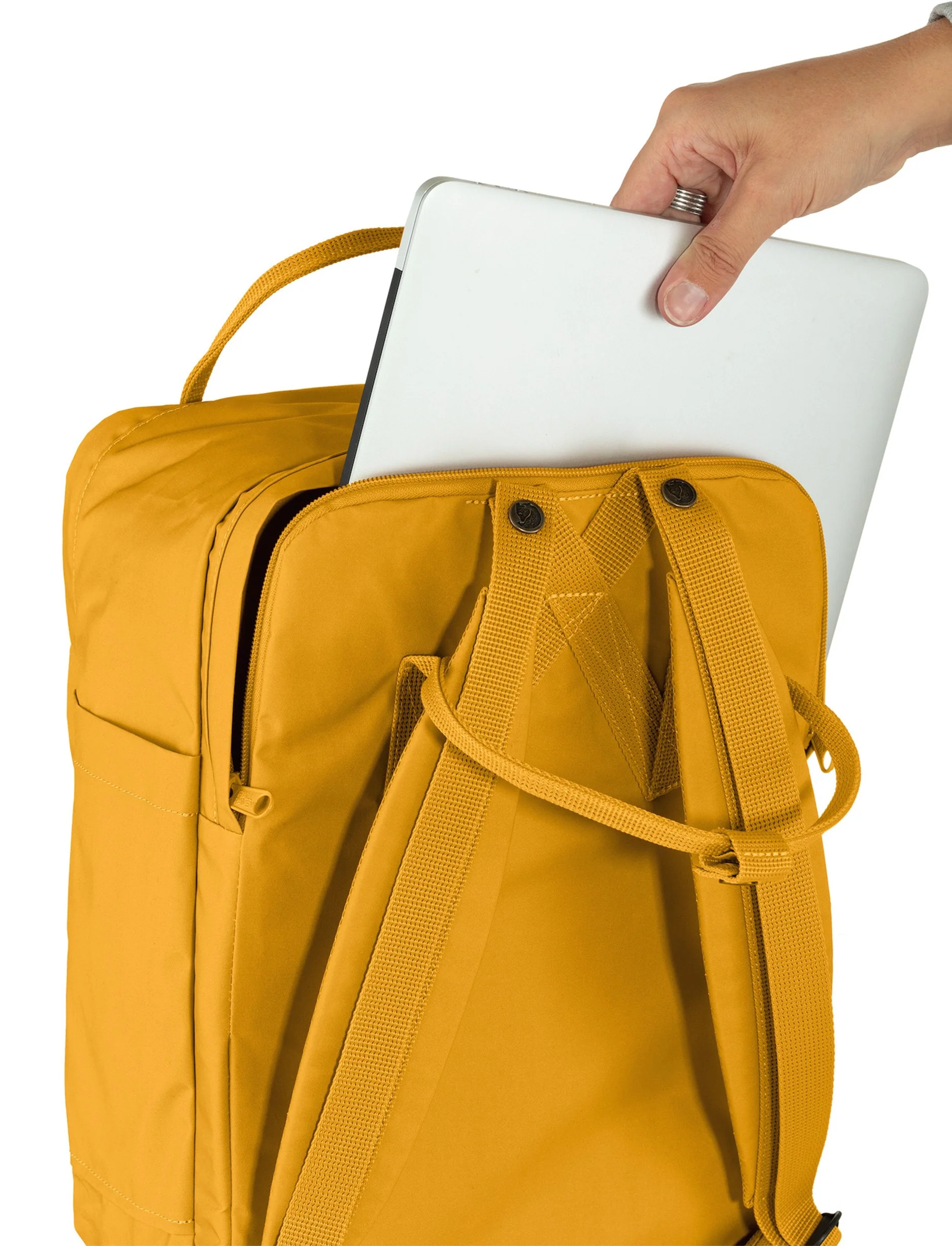 Fjallraven  Kanken Laptop 15" New - תיק גב לפטופ קנקן 15 ליטר בצבע חרדל - Image 4
