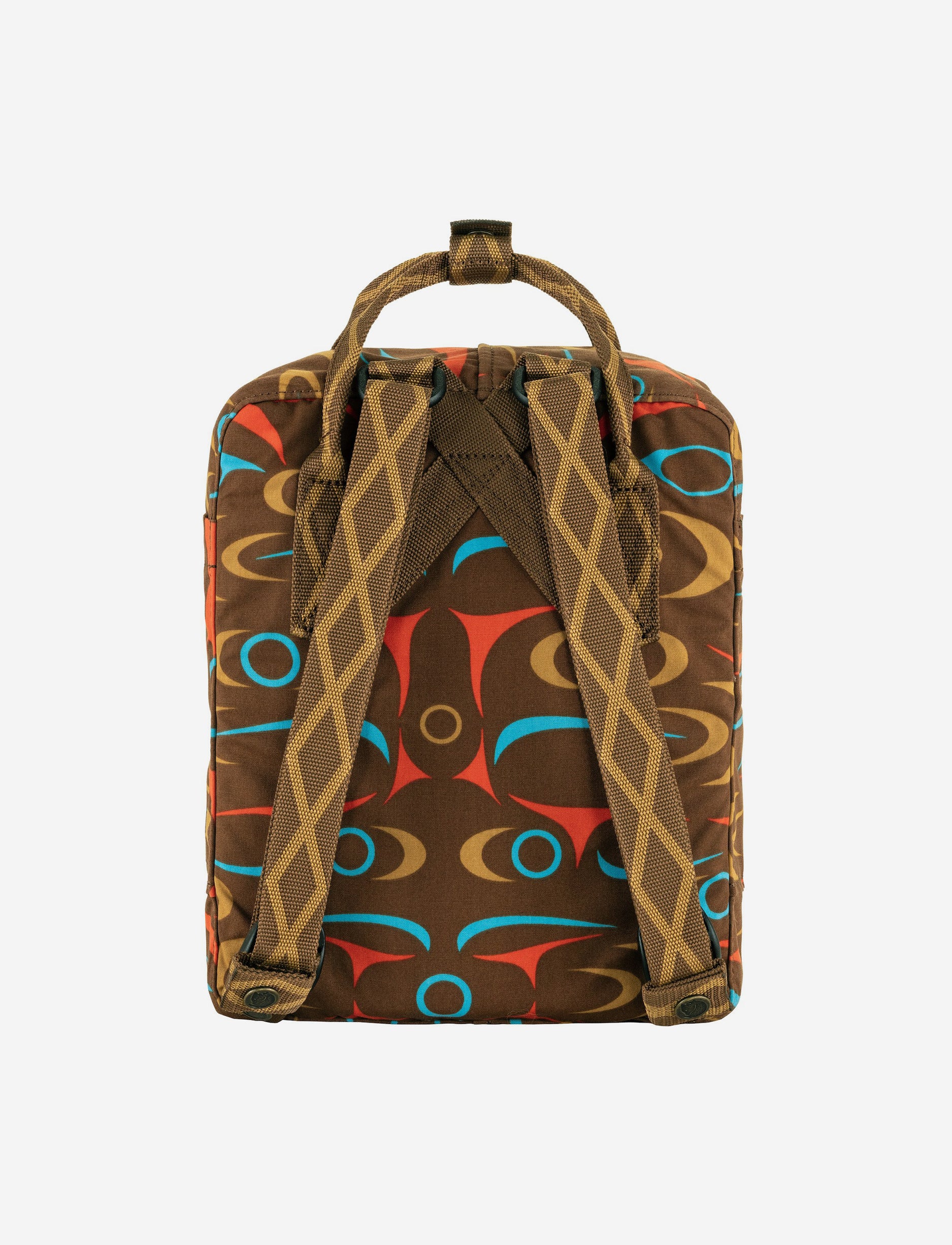 Fjallraven Kanken Art Mini -תיק גב קנקן מיני בהדפס אומנותי בצבע חום בהדפס מיוחד - Image 2