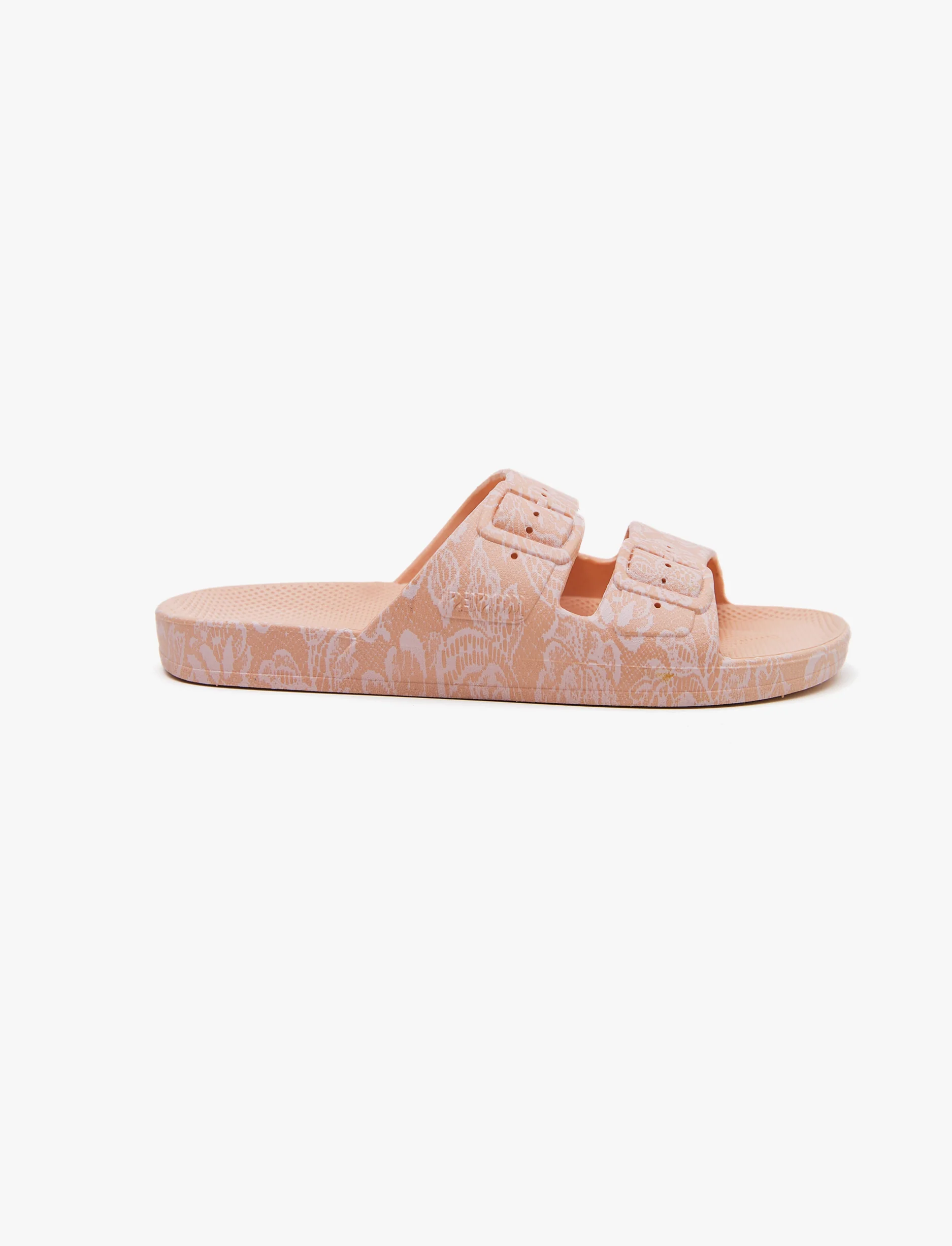 Fredoom Moses Kids Lace Apricot - כפכפים לילדים מוזס בצבע כתום בהדפס מיוחד - Image 2