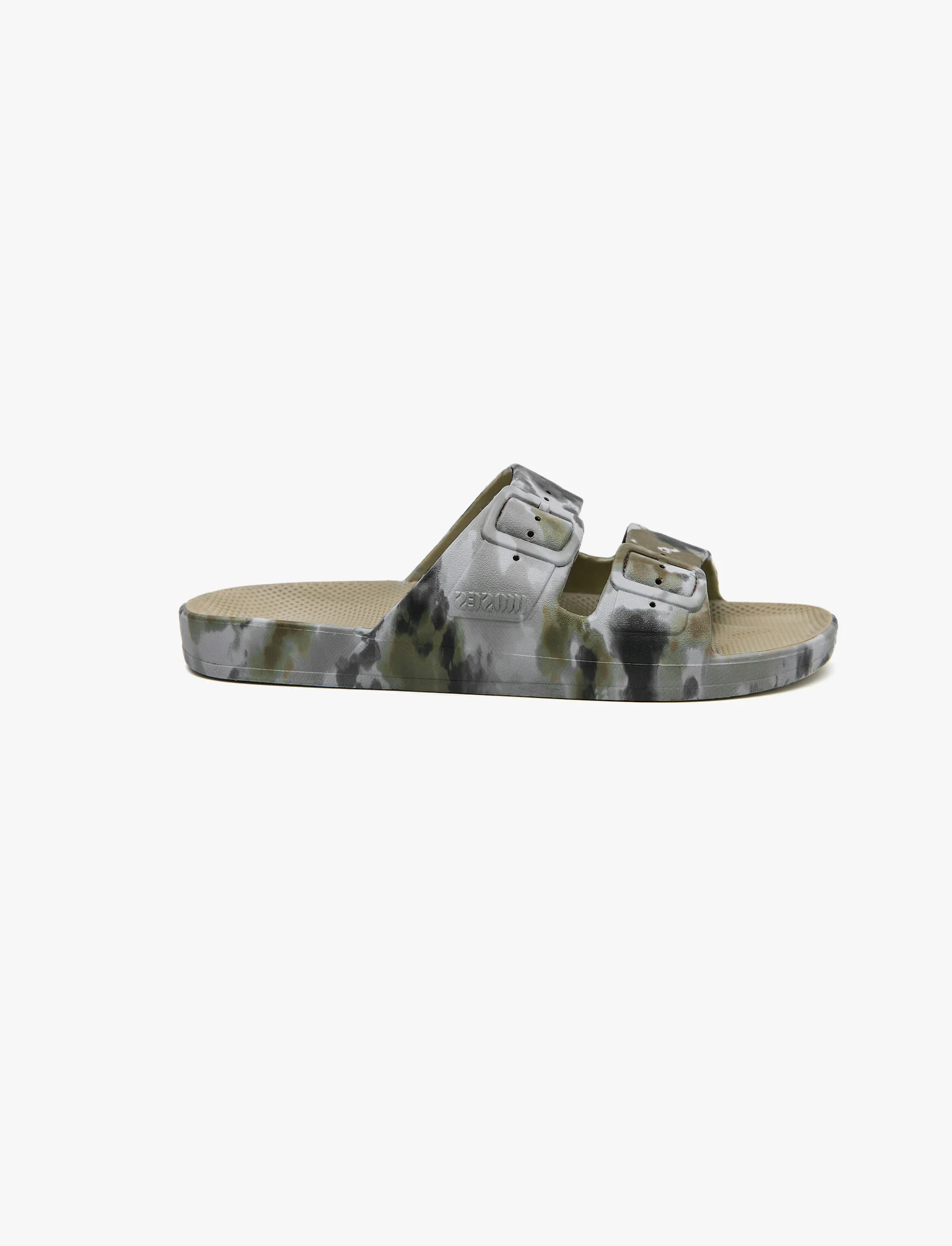 Fredoom Moses Kids Bandhani Khaki - כפכפים לילדים מוזס בצבע חאקי בהדפס מיוחד - Image 2