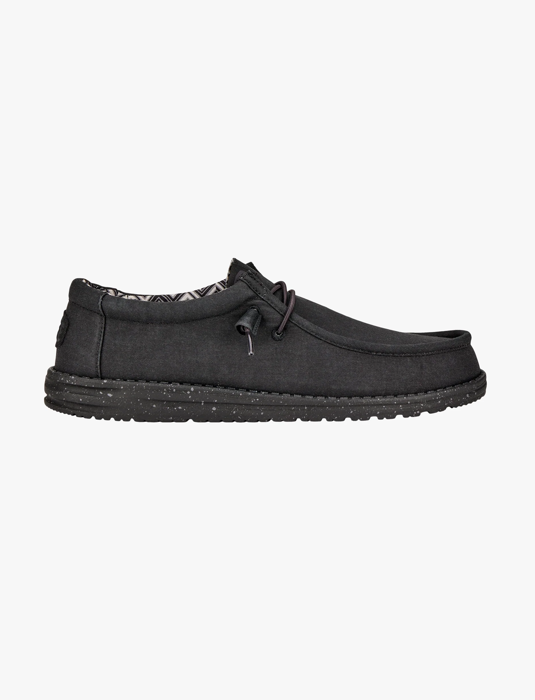 Hey Dude Wally Stretch Canvas - נעלי סליפ און היידוד לגברים בצבע שחור