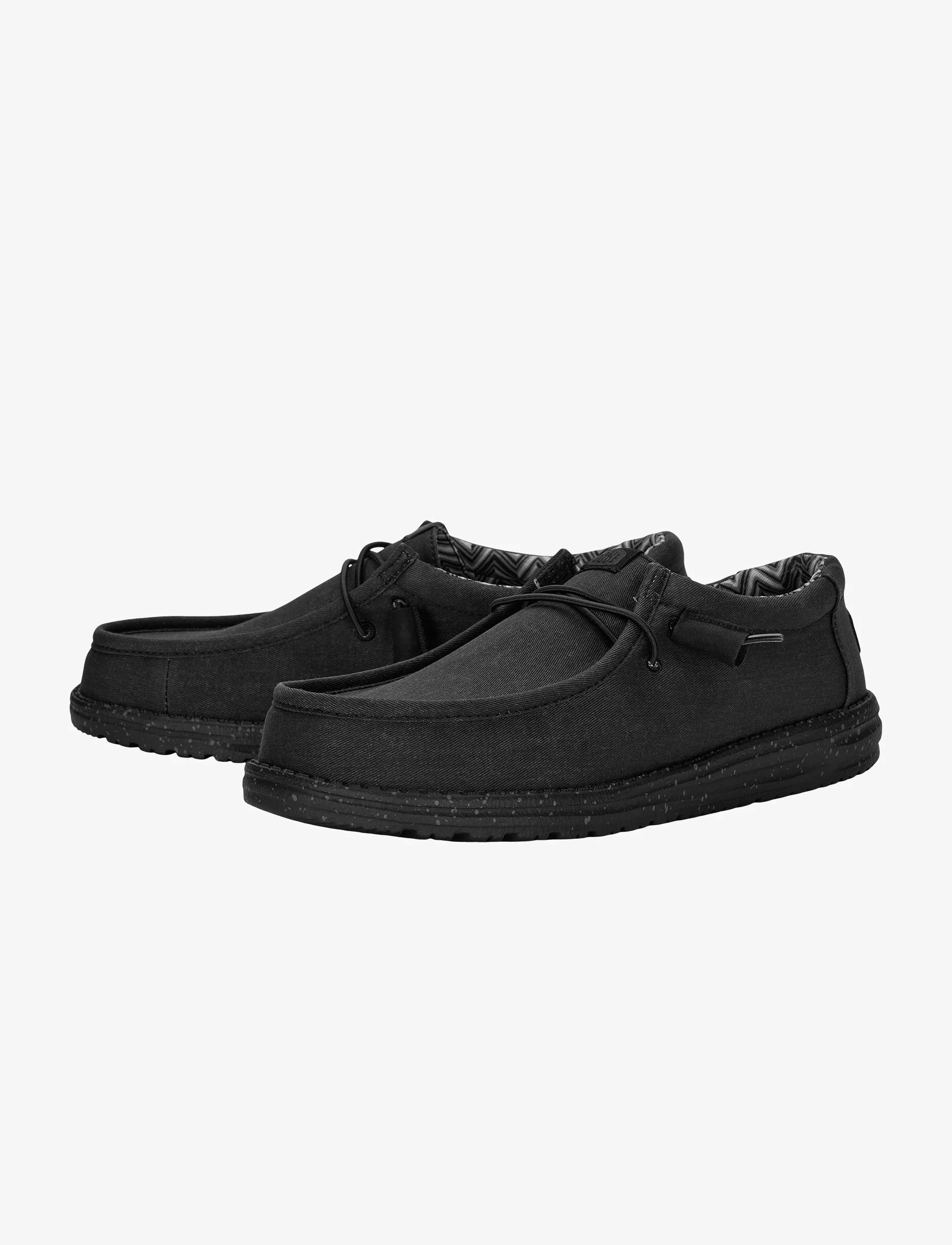 Hey Dude Wally Stretch Canvas - נעלי סליפ און היידוד לגברים בצבע שחור - Image 3