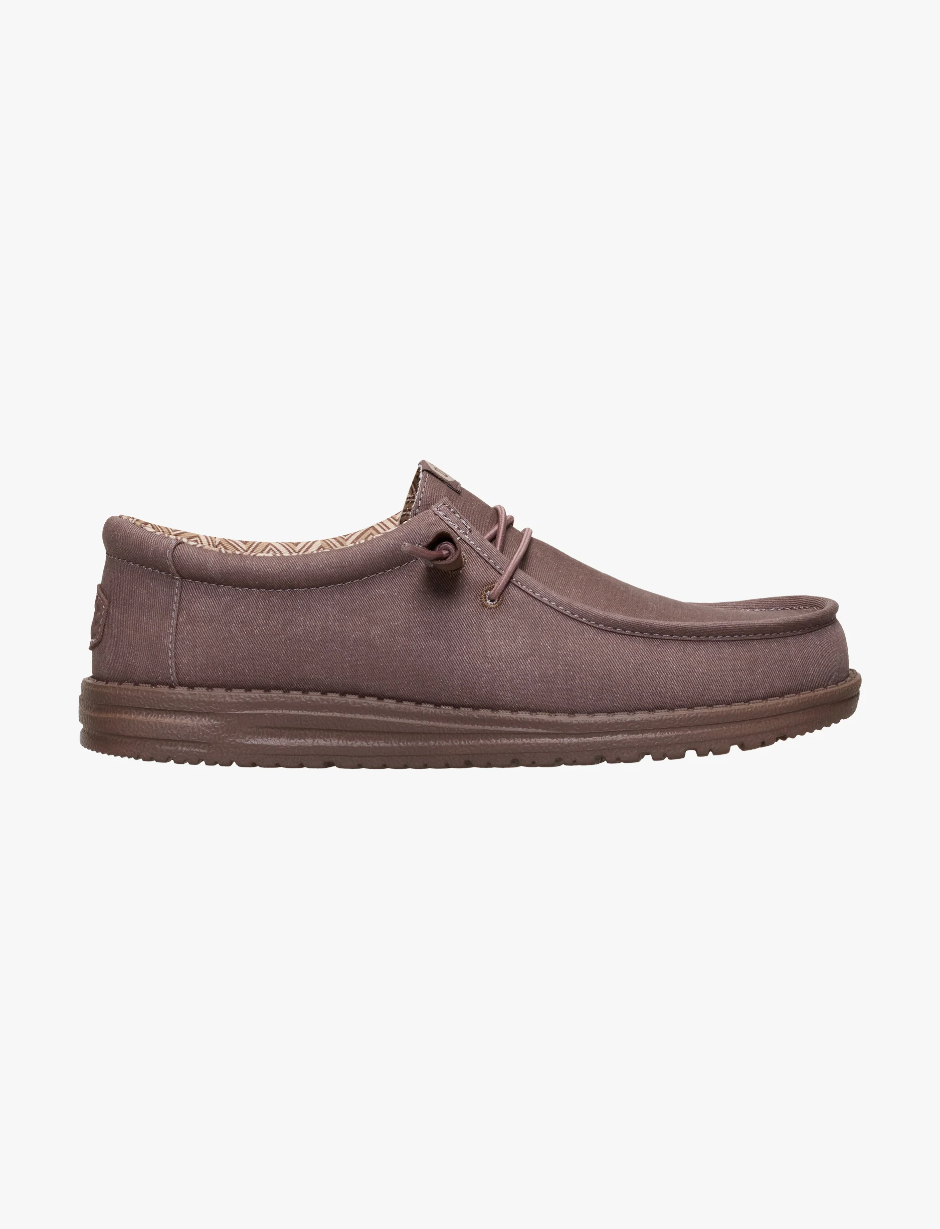 Hey Dude Wally Stretch Canvas - נעלי סליפ און היידוד לגברים בצבע טאופ כהה - Image 2