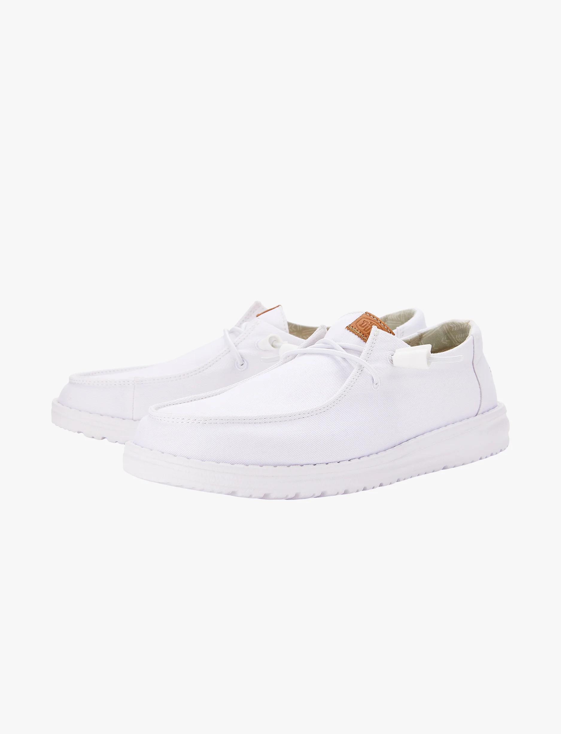 Hey Dude Lace Slip On Wendy Canvas - נעלי סליפ און היי דוד וונדי קנבס לנשים בצבע לבן - Image 3