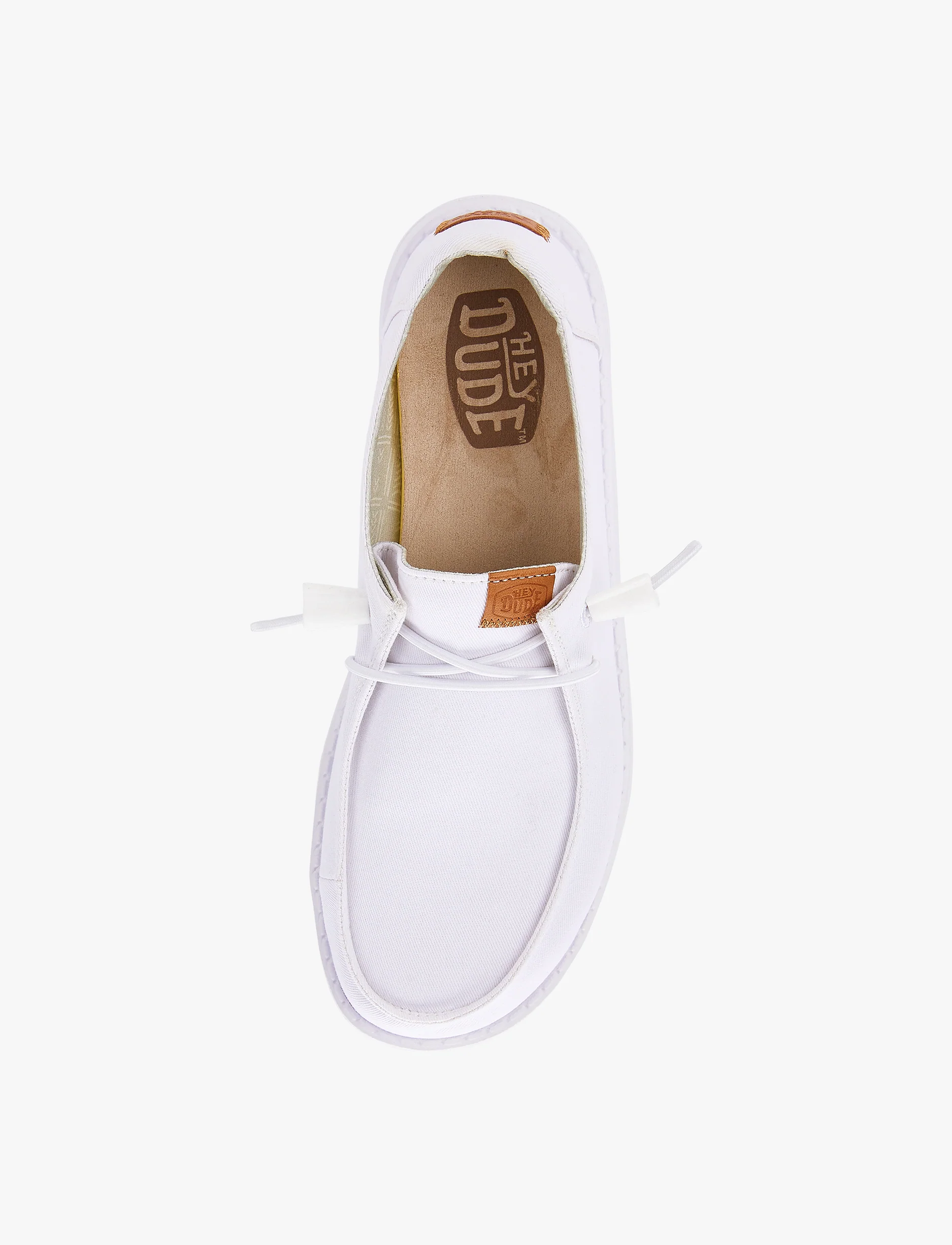 Hey Dude Lace Slip On Wendy Canvas - נעלי סליפ און היי דוד וונדי קנבס לנשים בצבע לבן - Image 4