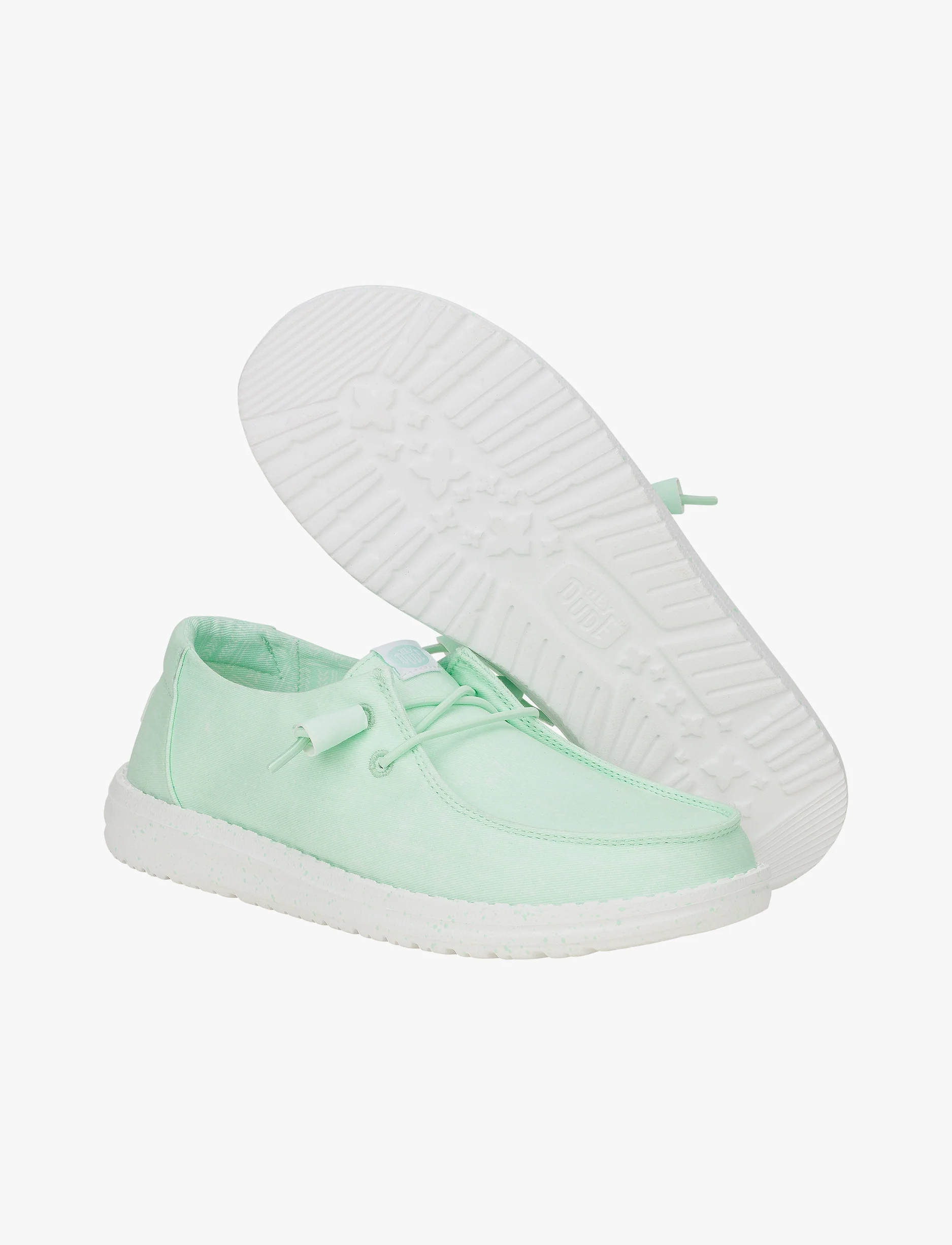 Hey Dude Lace Slip On Wendy Canvas - נעלי סליפ און היי דוד וונדי קנבס לנשים בצבע כחול מנטה - Image 4