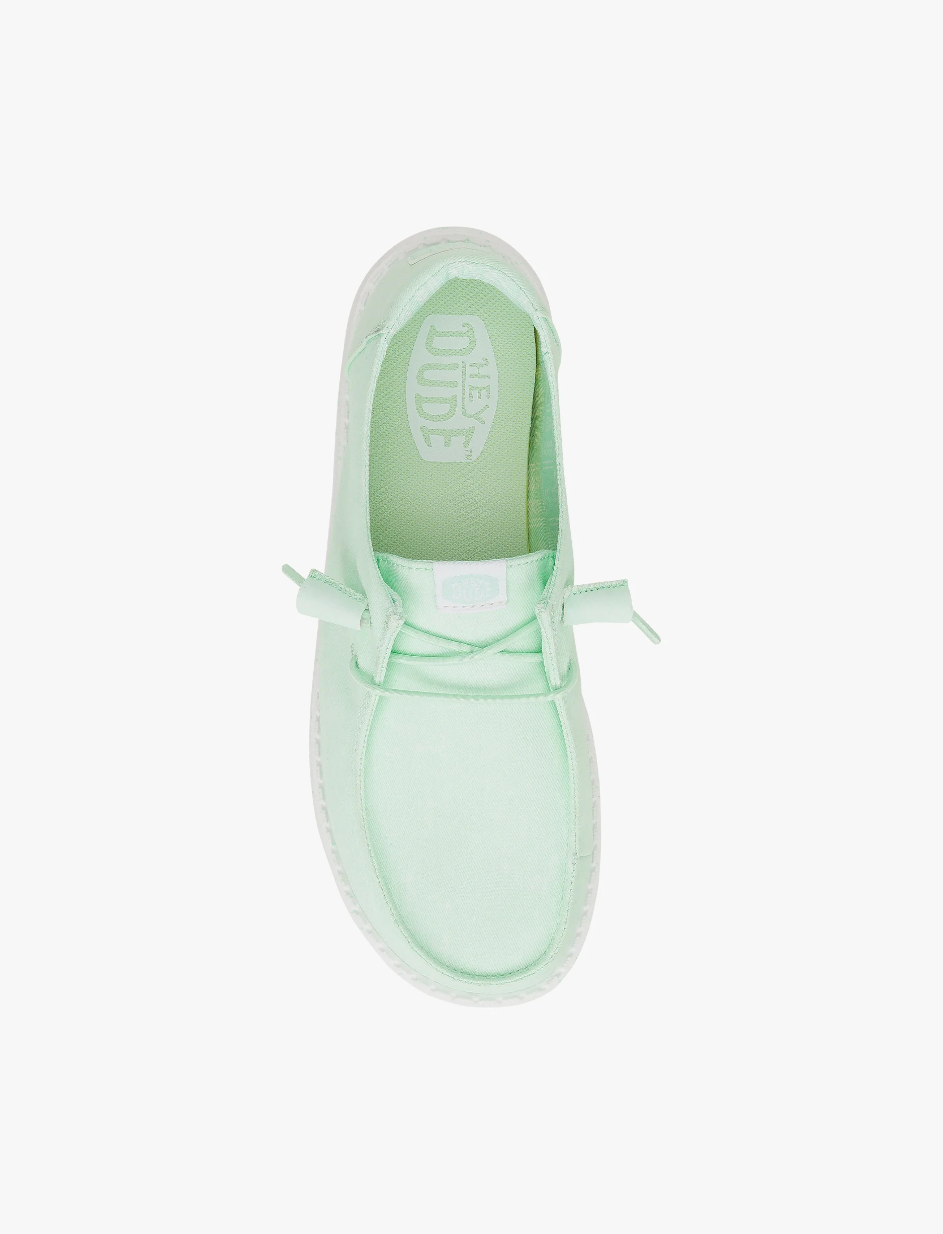 Hey Dude Lace Slip On Wendy Canvas - נעלי סליפ און היי דוד וונדי קנבס לנשים בצבע כחול מנטה - Image 5