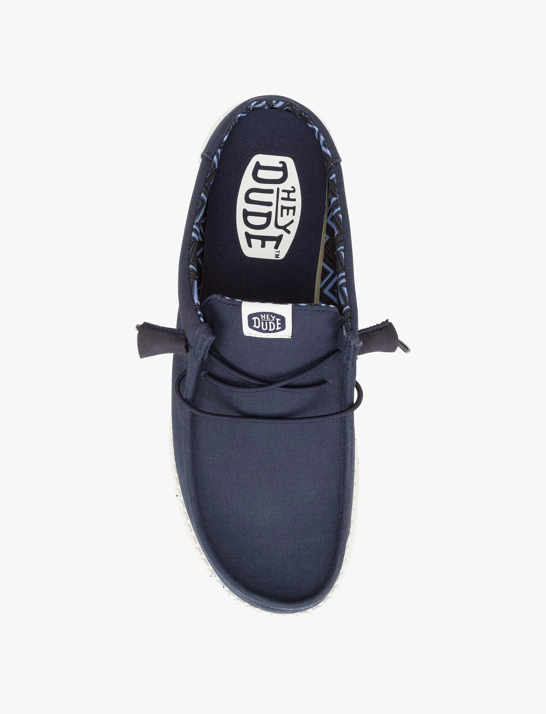Hey Dude Wally Slip Stretch Canvas - כפכפי סליפ און וולי סטרץ' קנבס היי דוד לגברים בצבע נייבי - Image 3