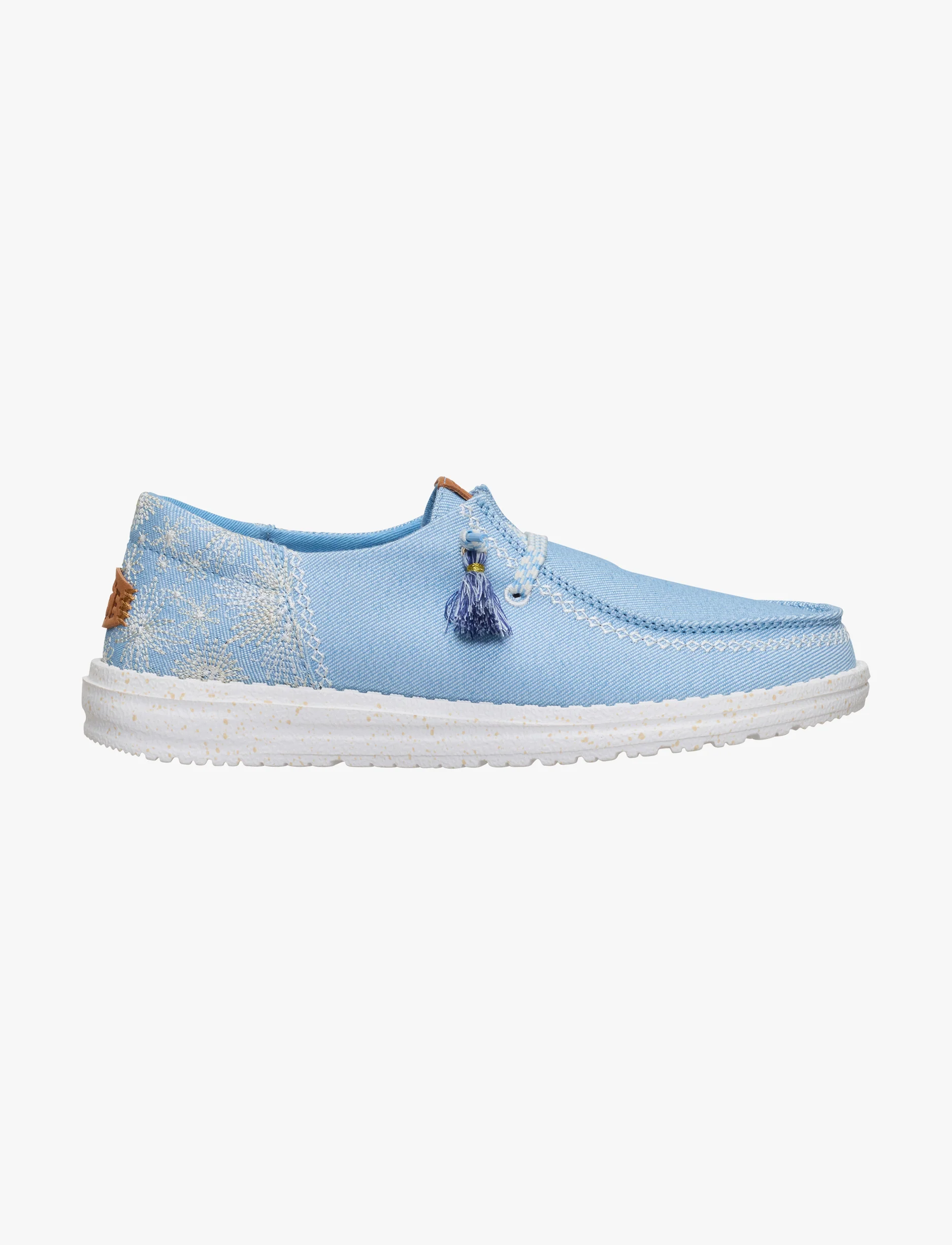 Hey Dude Wendy Funk Embroidered Floral - נעלי סליפ און היידוד לגברים בצבע כחול - Image 2