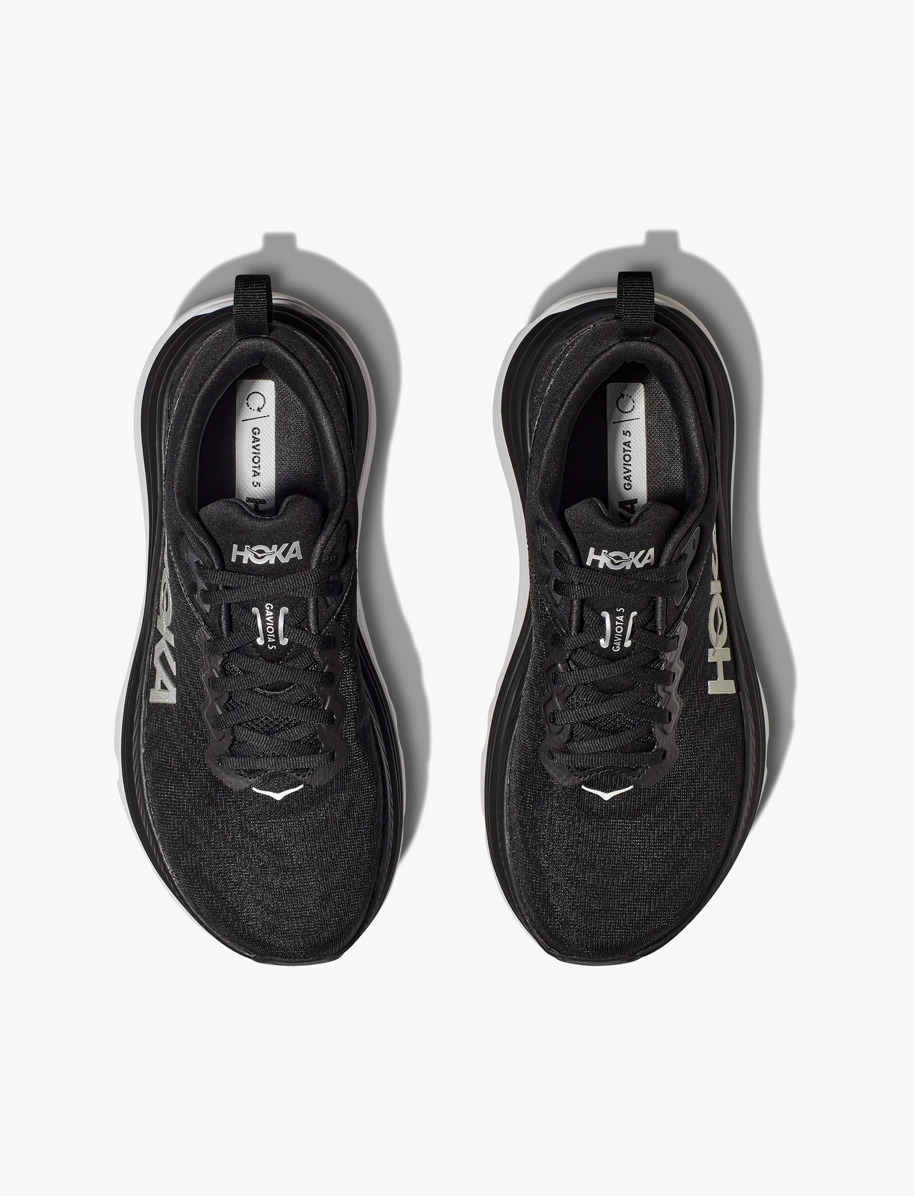 HOKA Gaviota Wide 5 - נעלי ספורט גברים הוקה גביוטה 5 רחבות בצבע שחור/לבן - Image 3