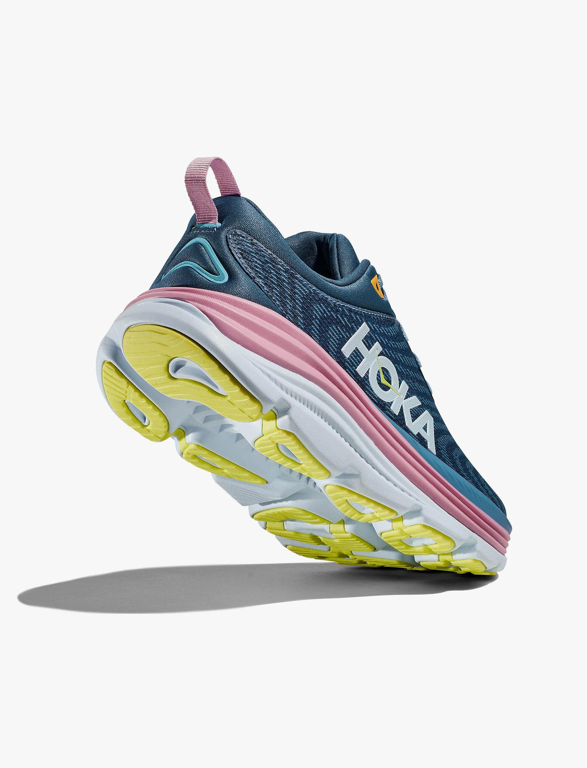 HOKA Gaviota Wide 5 - נעלי ספורט נשים הוקה גביוטה 5 רחבות בצבע כחול צל/צהבהב - Image 4
