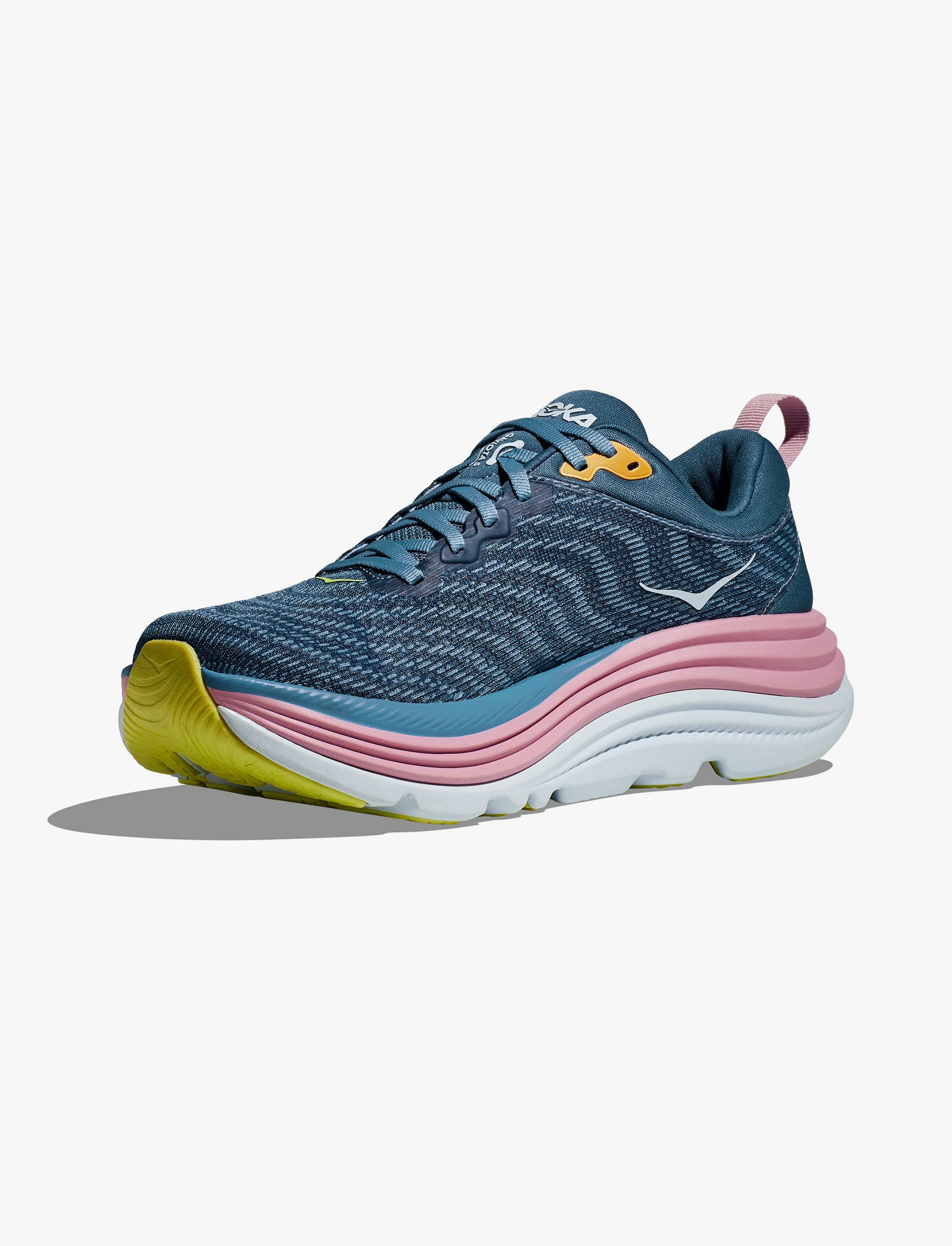 HOKA Gaviota Wide 5 - נעלי ספורט נשים הוקה גביוטה 5 רחבות בצבע כחול צל/צהבהב - Image 6
