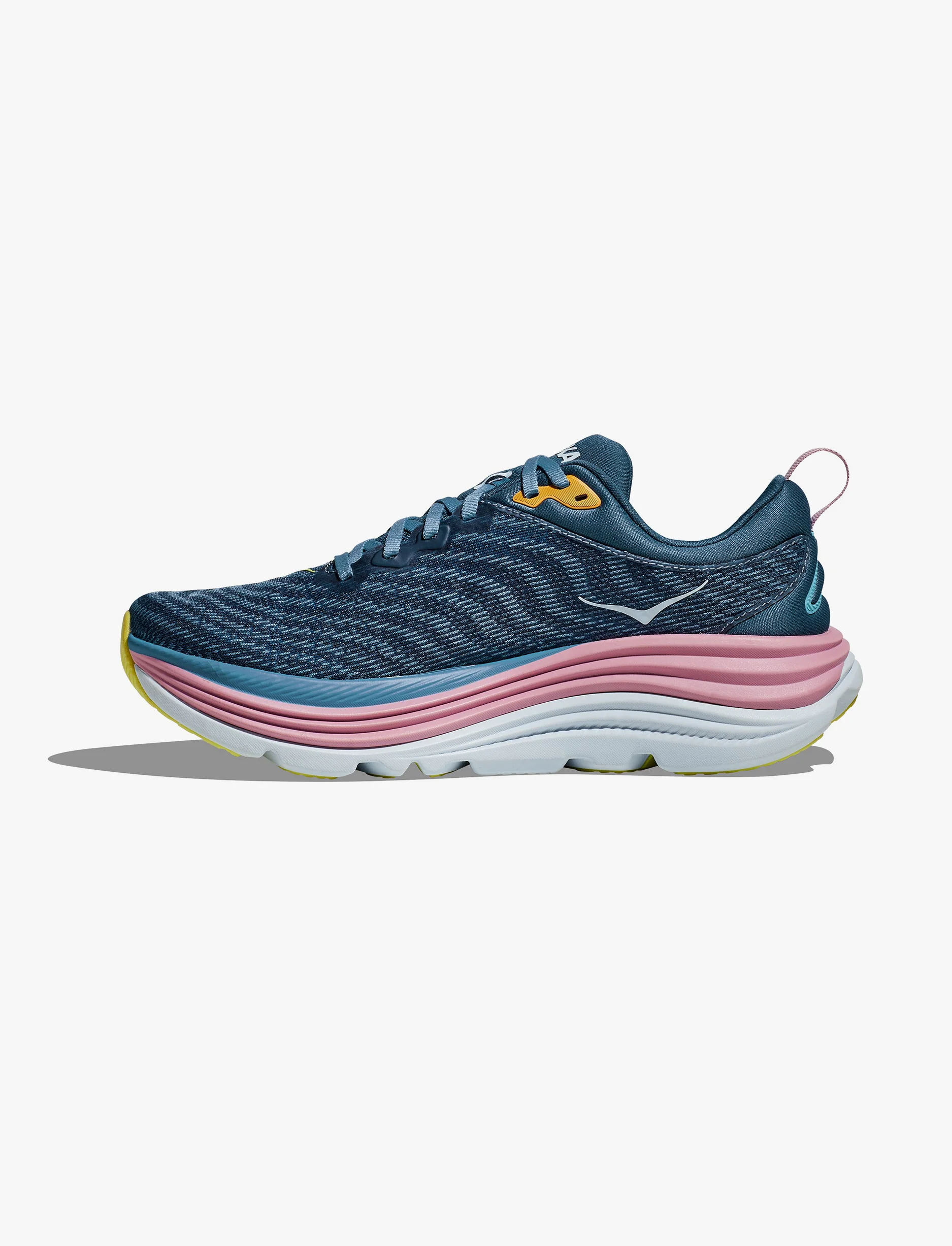 HOKA Gaviota Wide 5 - נעלי ספורט נשים הוקה גביוטה 5 רחבות בצבע כחול צל/צהבהב - Image 7