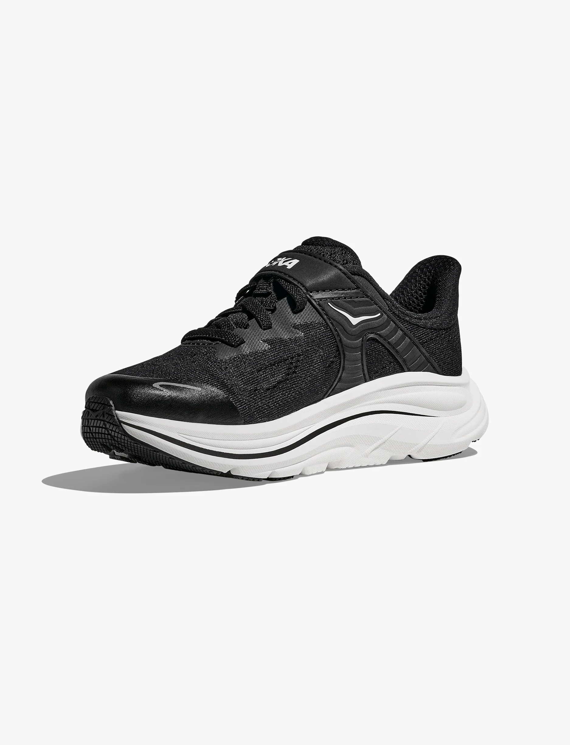 HOKA CLIFTON 10 LITTLE KIDS - נעלי ספורט ילדים הוקה קליפטון 10 בצבע שחור/לבן - Image 6