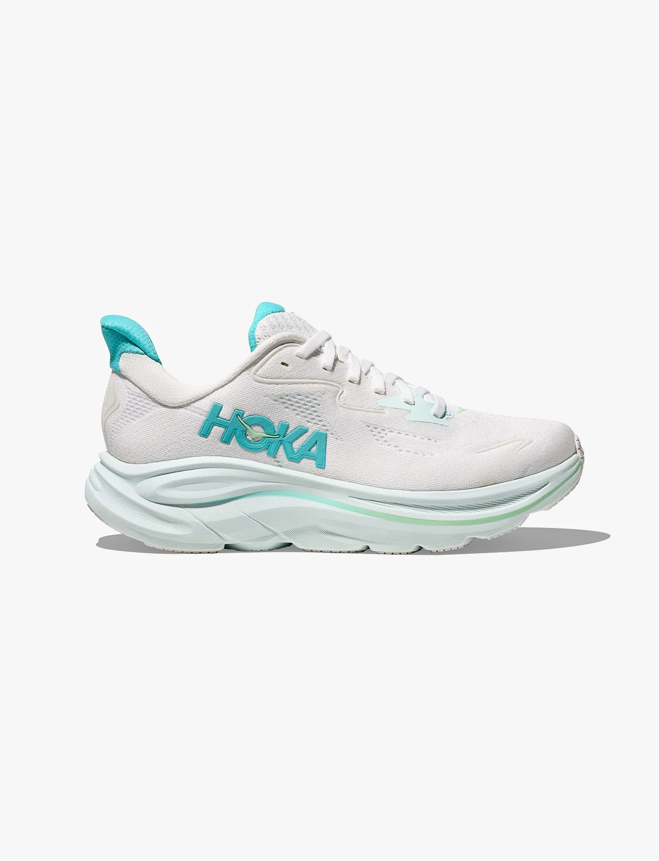 HOKA CLIFTON WIDE 10 - נעלי ספורט נשים הוקה קליפטון 10 רחבות בצבע לבן/כחול סיאלו - Image 2
