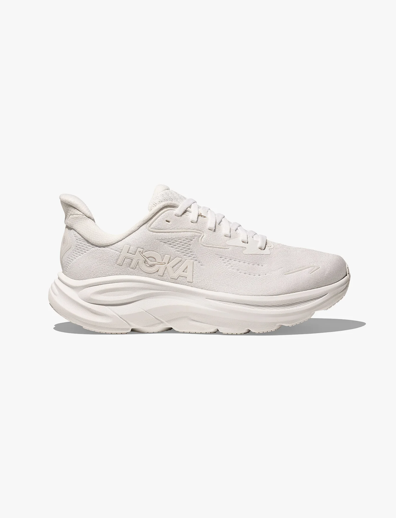 HOKA CLIFTON WIDE 10 - נעלי ספורט נשים הוקה קליפטון 10 רחבות בצבע לבן/לבן - Image 2