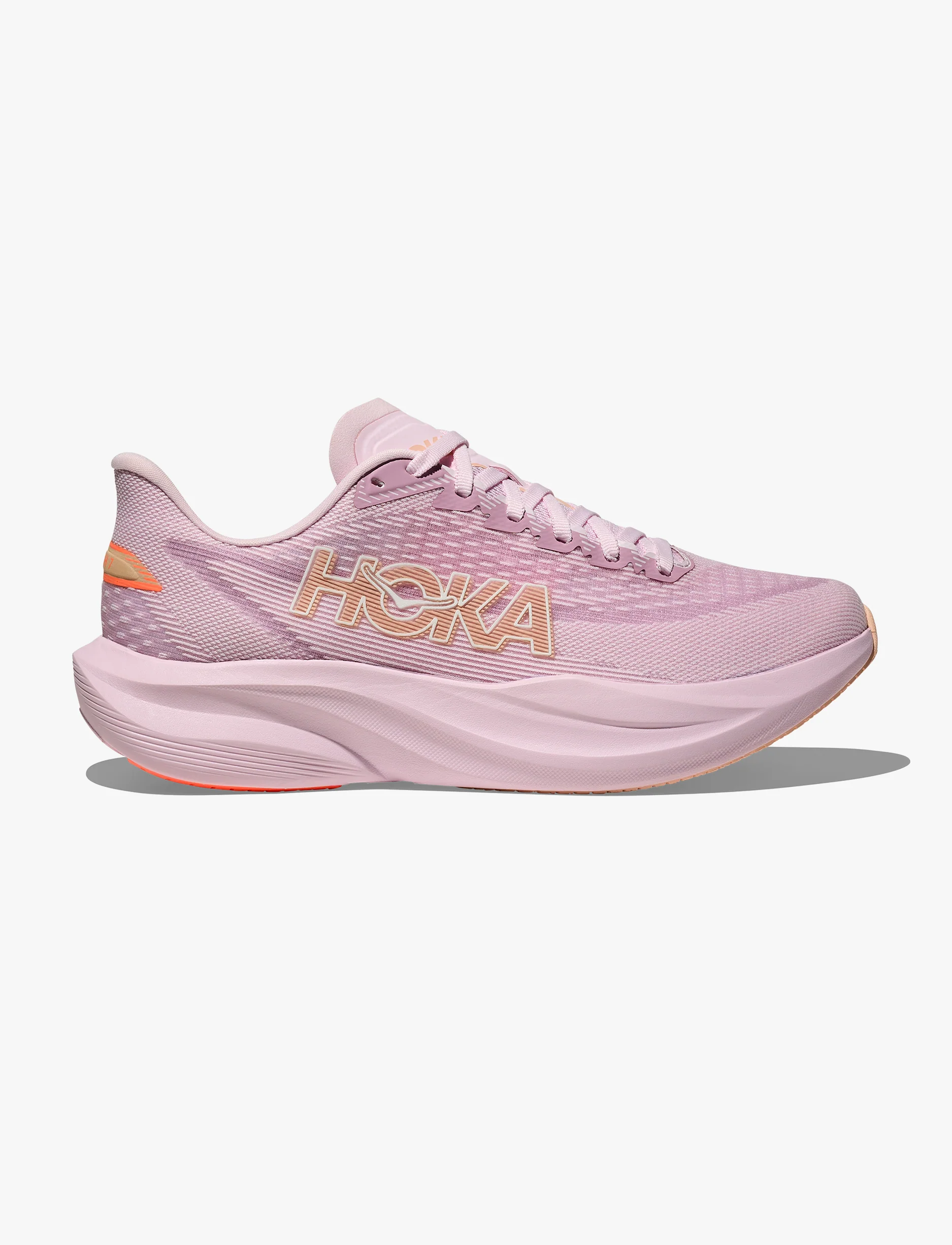 HOKA MACH 7 - נעלי ספורט לנשים הוקה מאך 7 בצבע קרם לילך/כתום מדרינה - Image 2