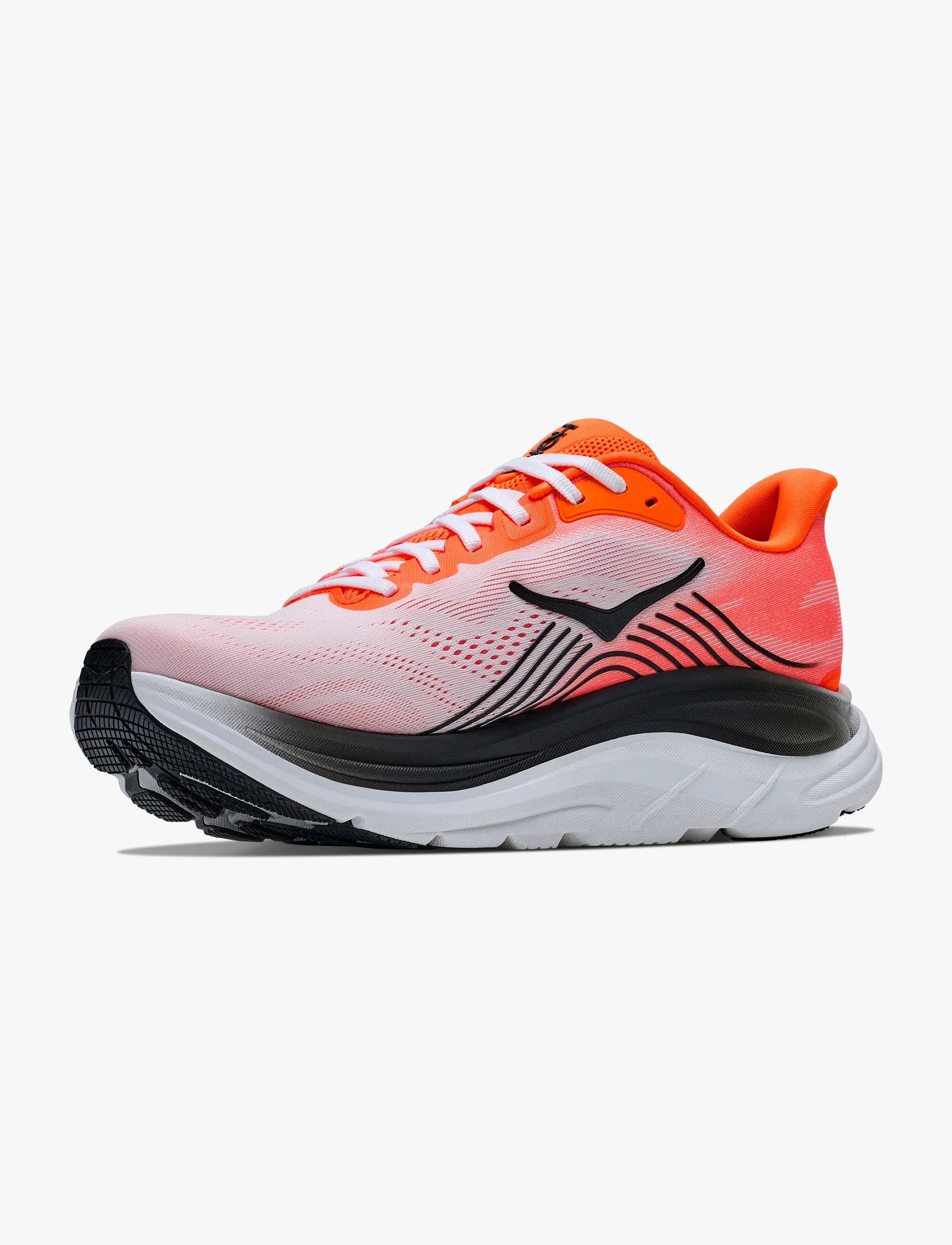 HOKA CLIFTON 11 - נעלי ספורט גברים הוקה קליפטון 11 בצבע כתום נאון/פרוסט - Image 5