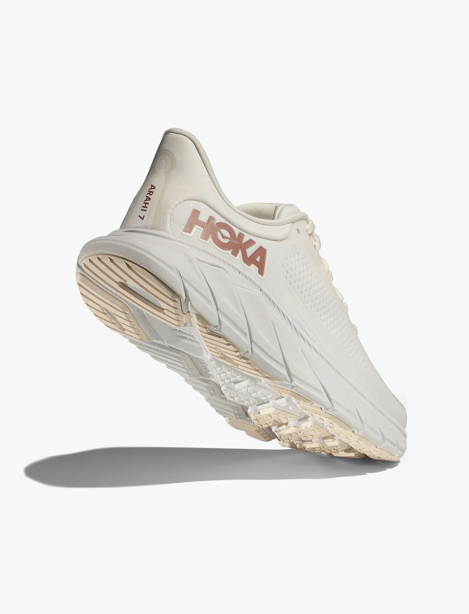 HOKA Arahi 7 - נעלי ספורט נשים הוקה ארהי 7 בצבע לבן/רוז גולד - Image 5