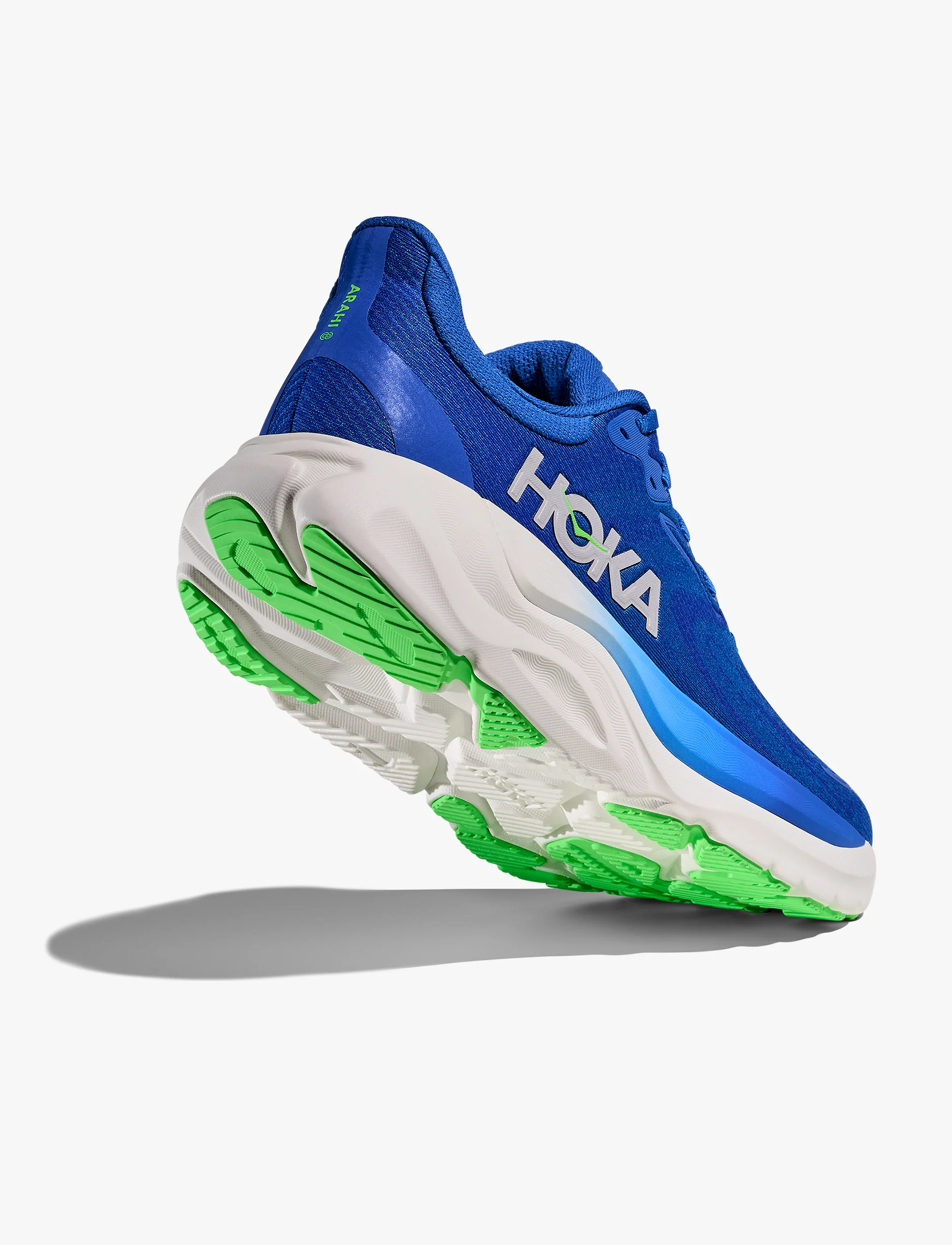 HOKA Arahi 8 - נעלי ספורט גברים הוקה ארהי 8 בצבע כחול קובלט/ירוק נאון - Image 4