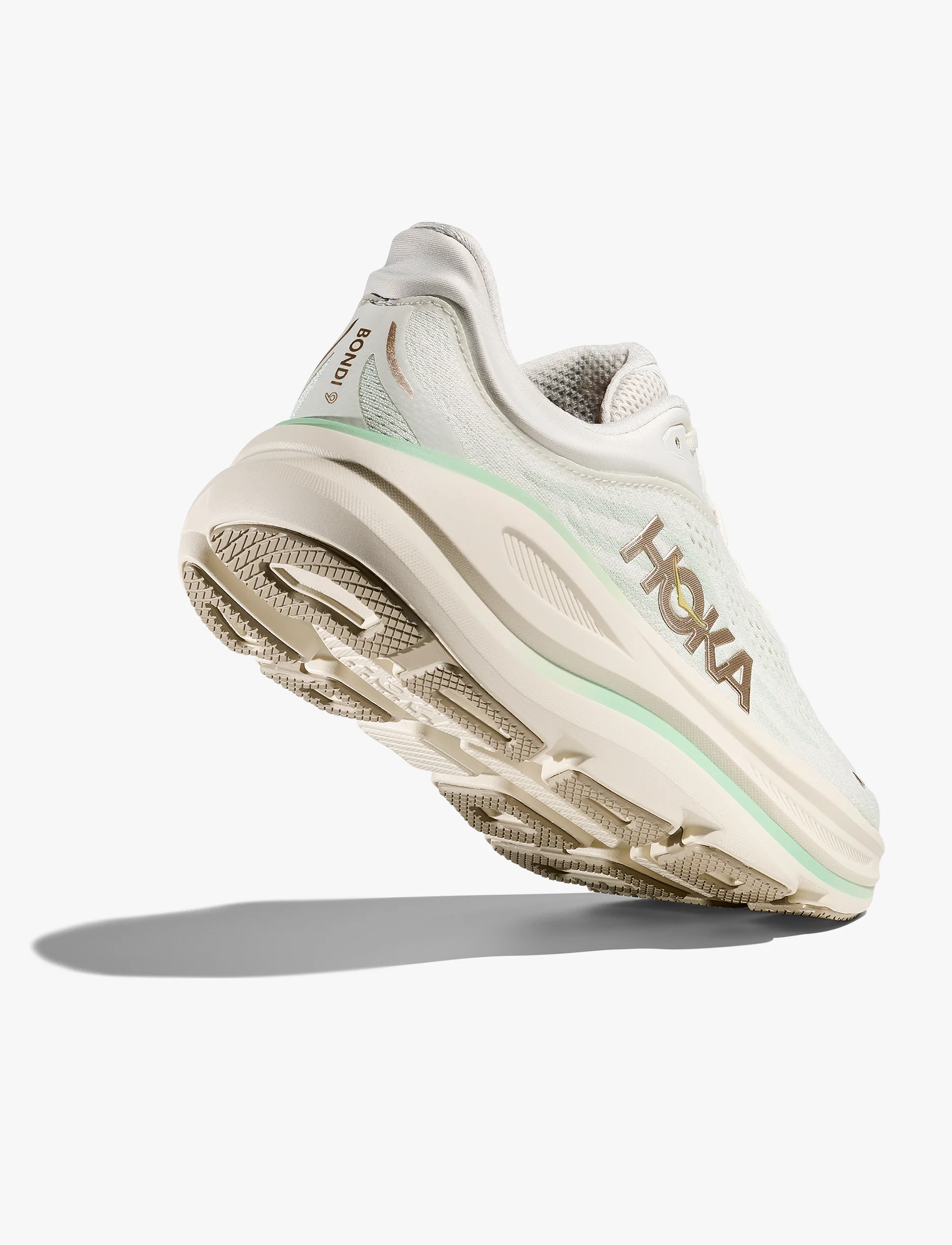 HOKA BONDI 9 - נעלי ספורט לאישה בונדי 9 בצבע כמהרין/טורקיז ים - Image 4