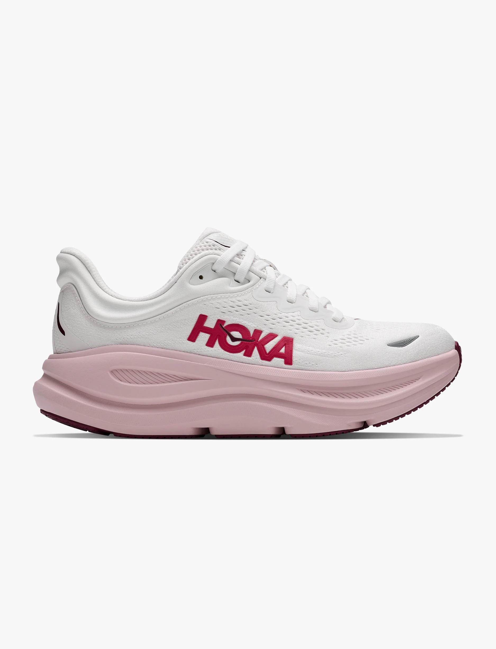 HOKA BONDI 9 - נעלי ספורט לאישה בונדי 9 בצבע לבן/ורוד אופל - Image 2