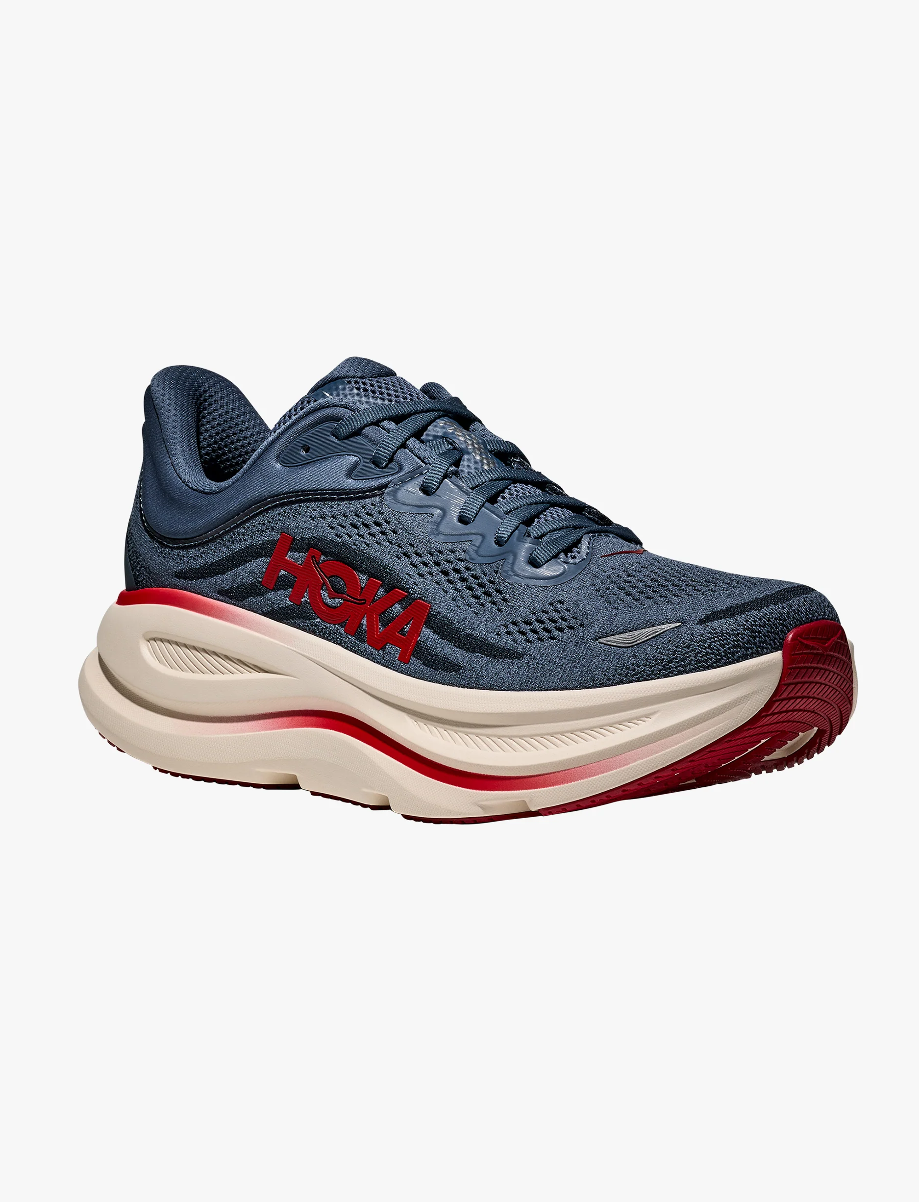 HOKA BONDI WIDE 9 - נעלי ספורט גברים בונדי 9 רחבות בצבע ענן רעם/ורמיליון