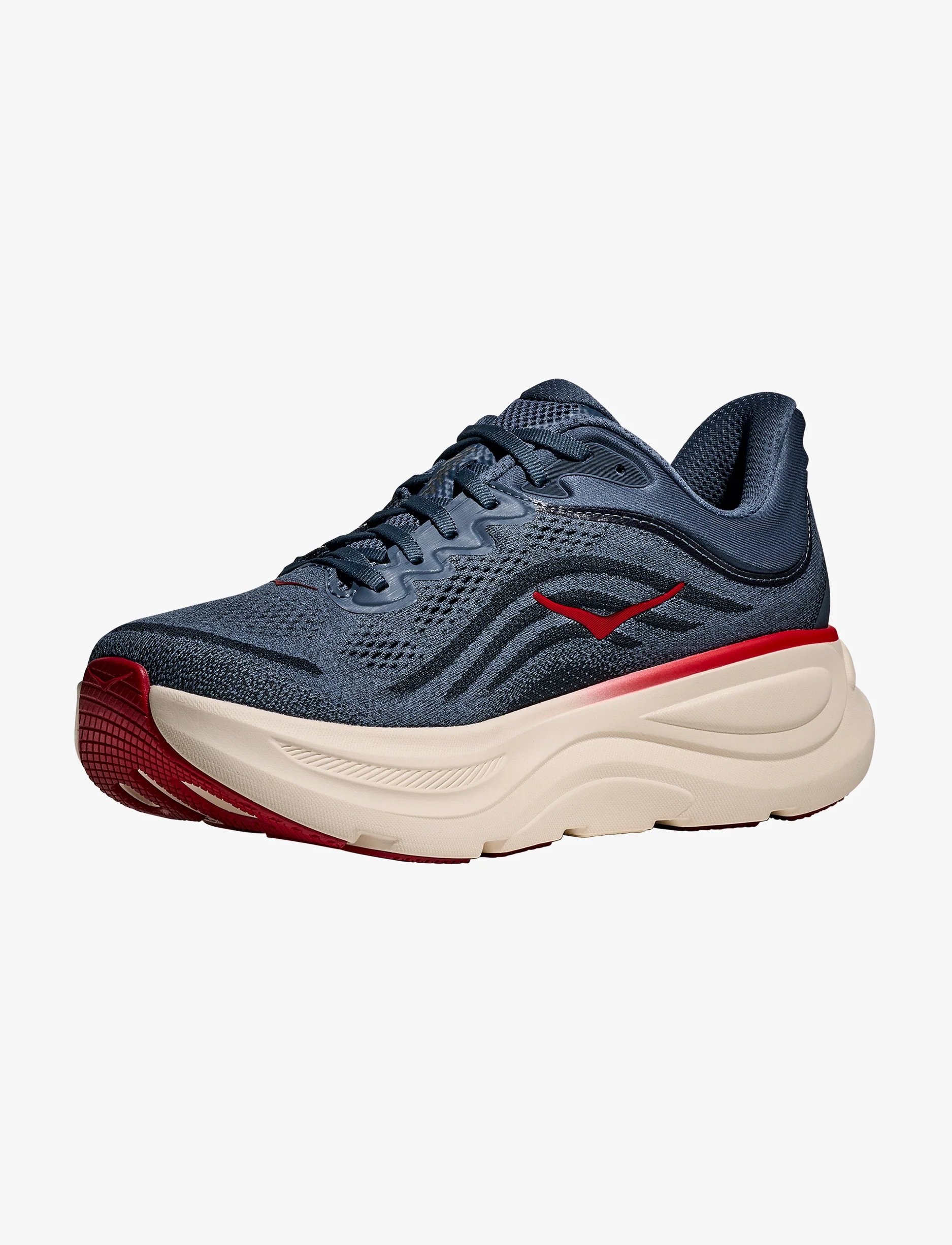 HOKA BONDI WIDE 9 - נעלי ספורט גברים בונדי 9 רחבות בצבע ענן רעם/ורמיליון - Image 3