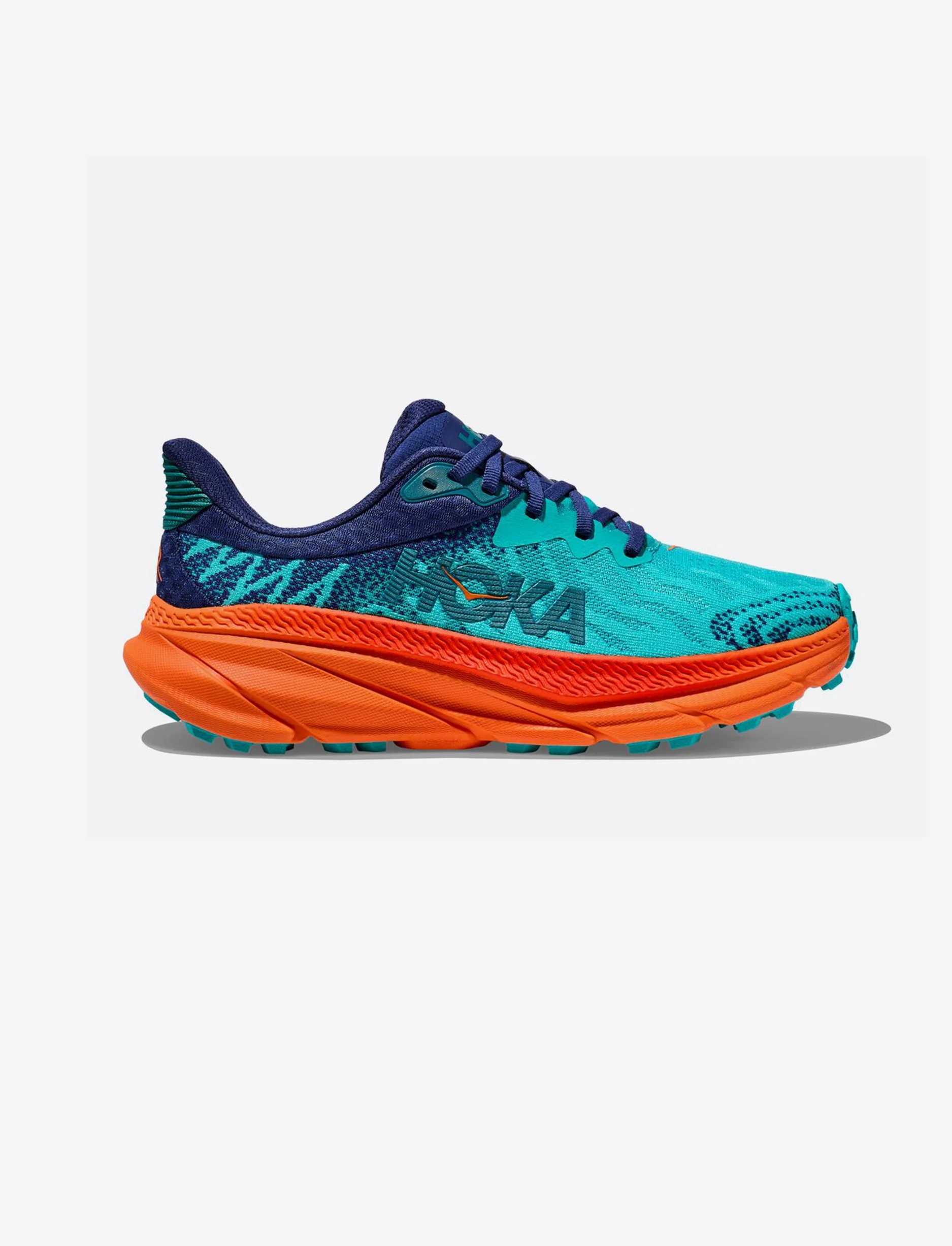 Hoka Challenger 7  - נעלי ספורט נשים הוקה צ'אלנג'ר 7 בצבע טורקיז/כתום - Image 2