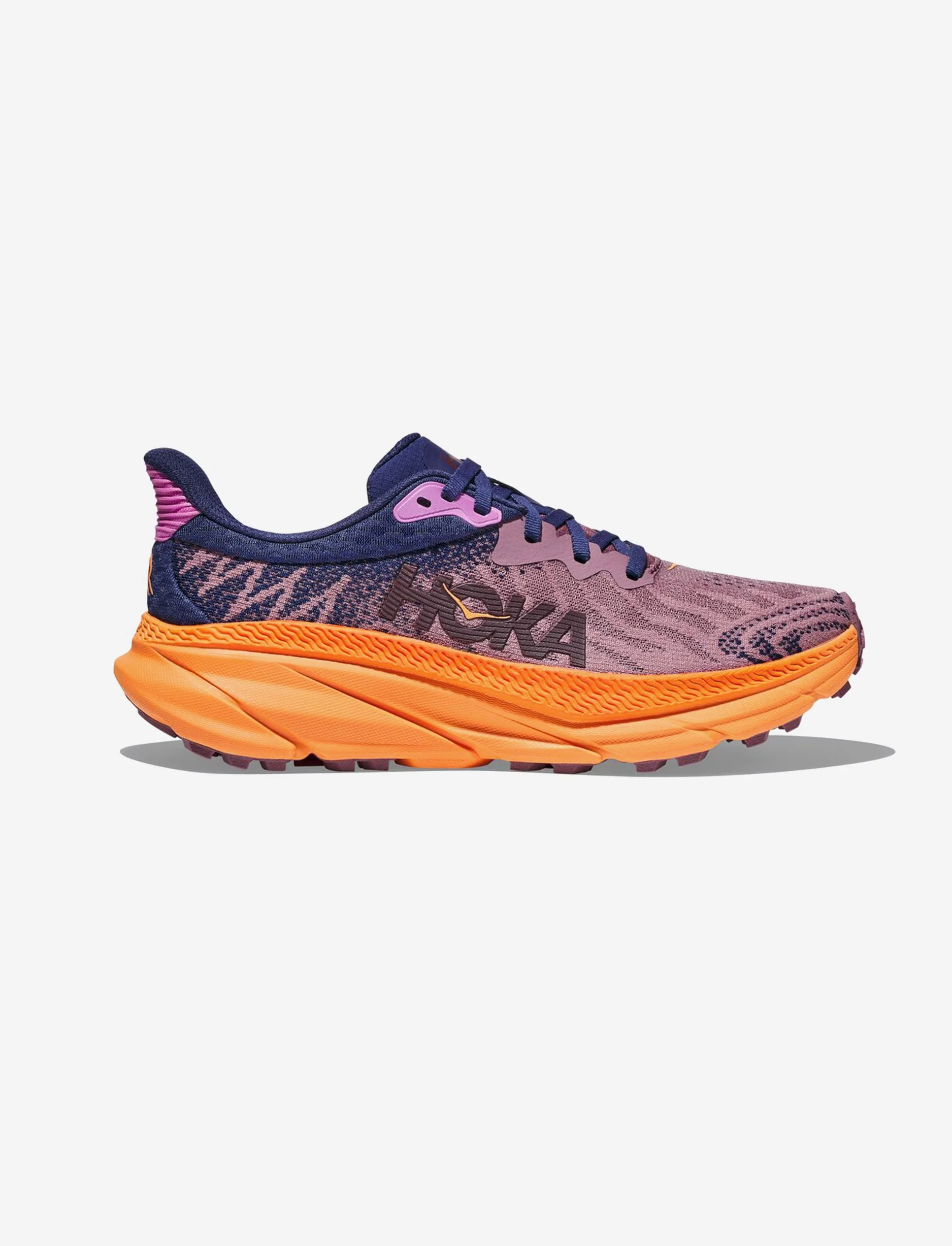 Hoka Challenger 7  - נעלי ספורט נשים הוקה צ'אלנג'ר 7 בצבע סגלגל/כתום - Image 2