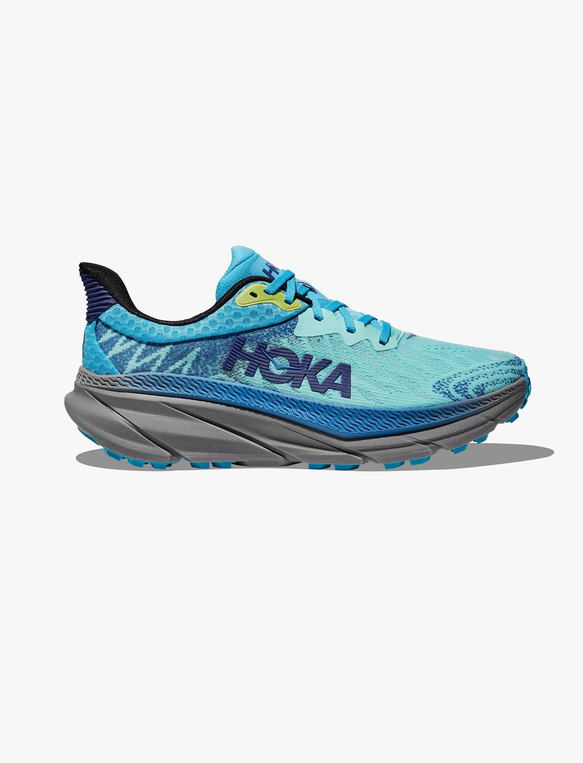 Hoka Challenger 7 Wide - נעלי ספורט גברים הוקה צ'אלנג'ר 7 רחבות בצבע תכלת/אפרפר - Image 2