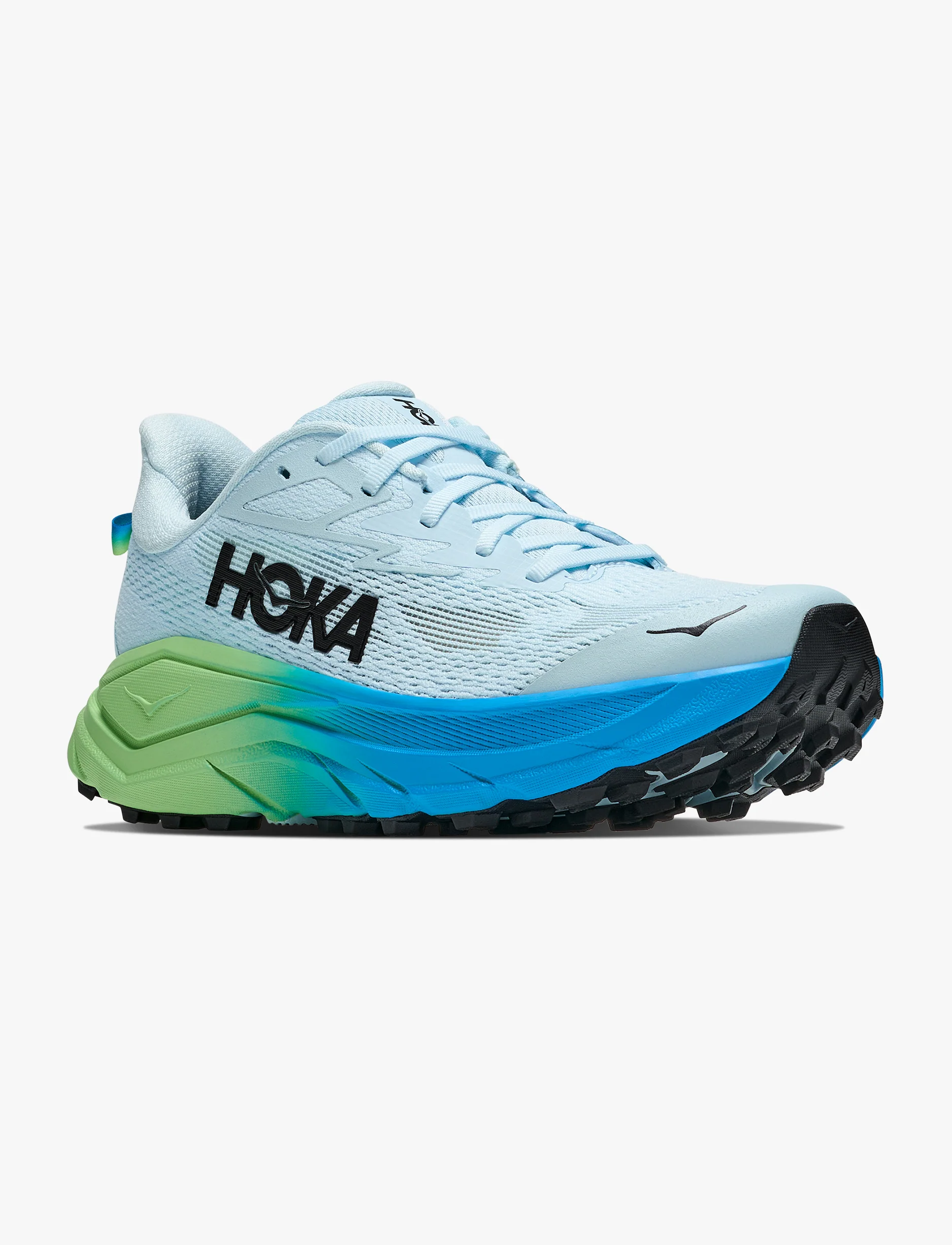 Hoka Challenger Wide 8 - נעלי ספורט נשים הוקה צ'אלנג'ר 8 רחבות בצבע כחול נוצץ/ירוק תפוח