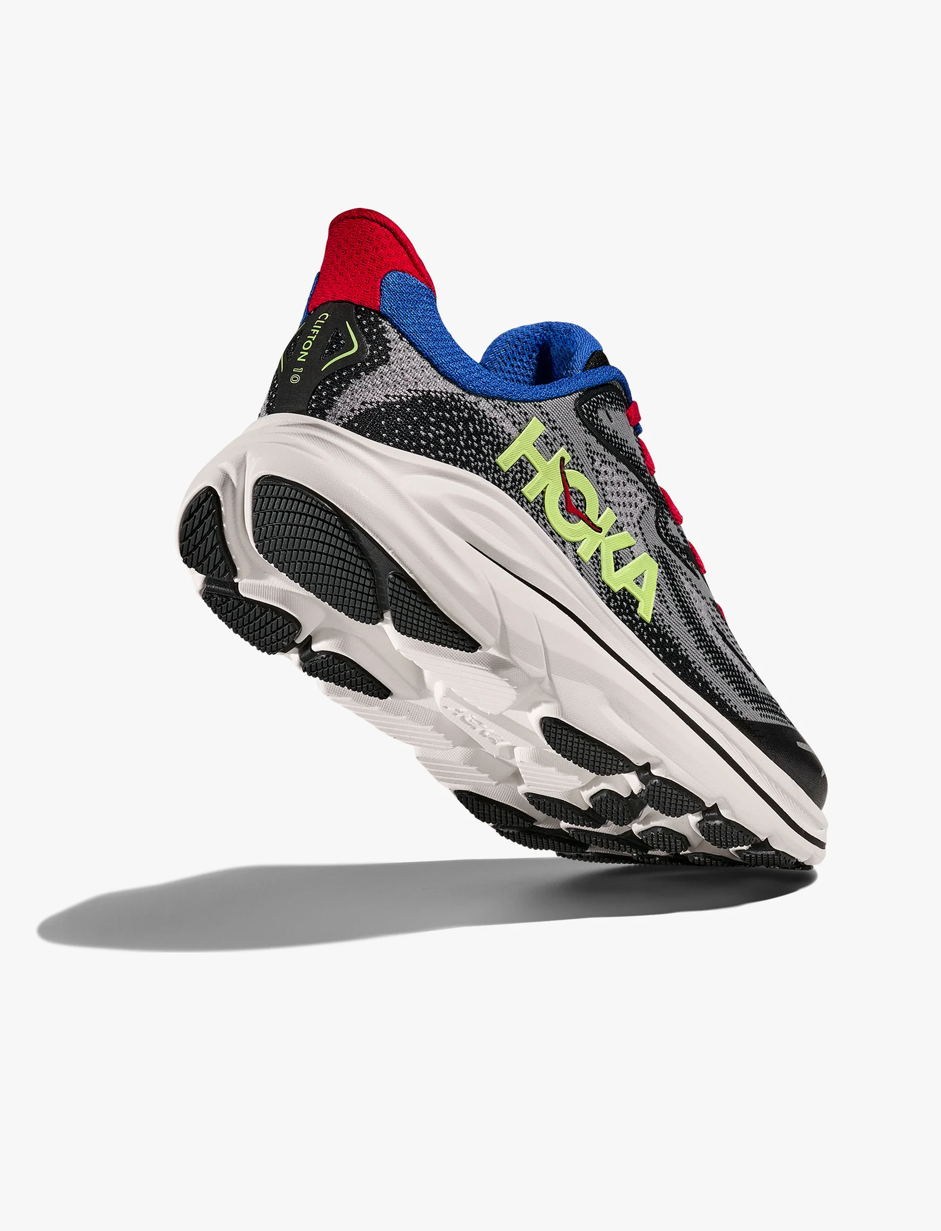 HOKA CLIFTON 10 BIG KIDS - נעלי ספורט ילדים הוקה קליפטון 10 בצבע אפור פוגי/שחור - Image 3
