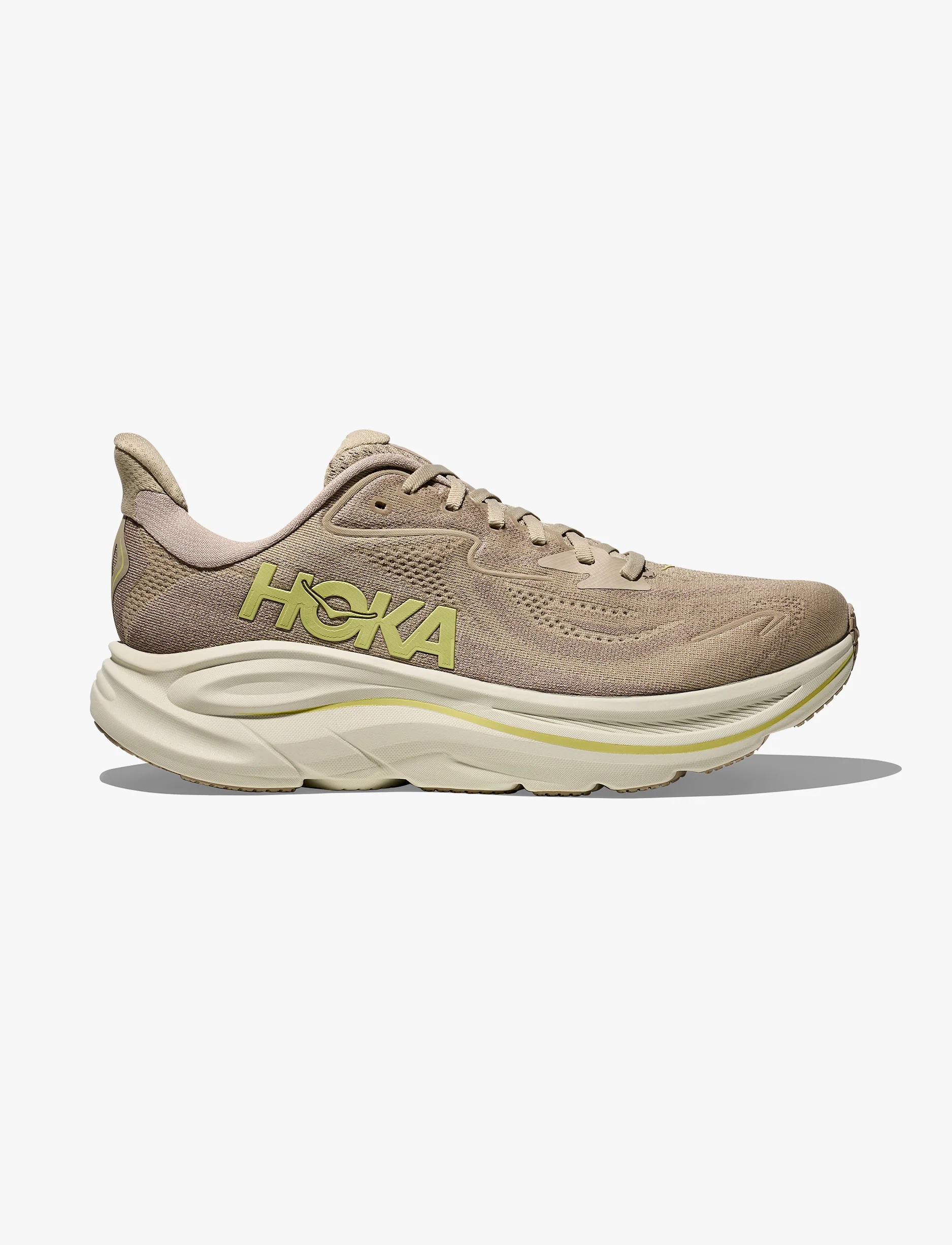 HOKA CLIFTON WIDE 10 -  נעלי ספורט גברים הוקה קליפטון 10 רחבות בצבע פשתן/אבן - Image 2