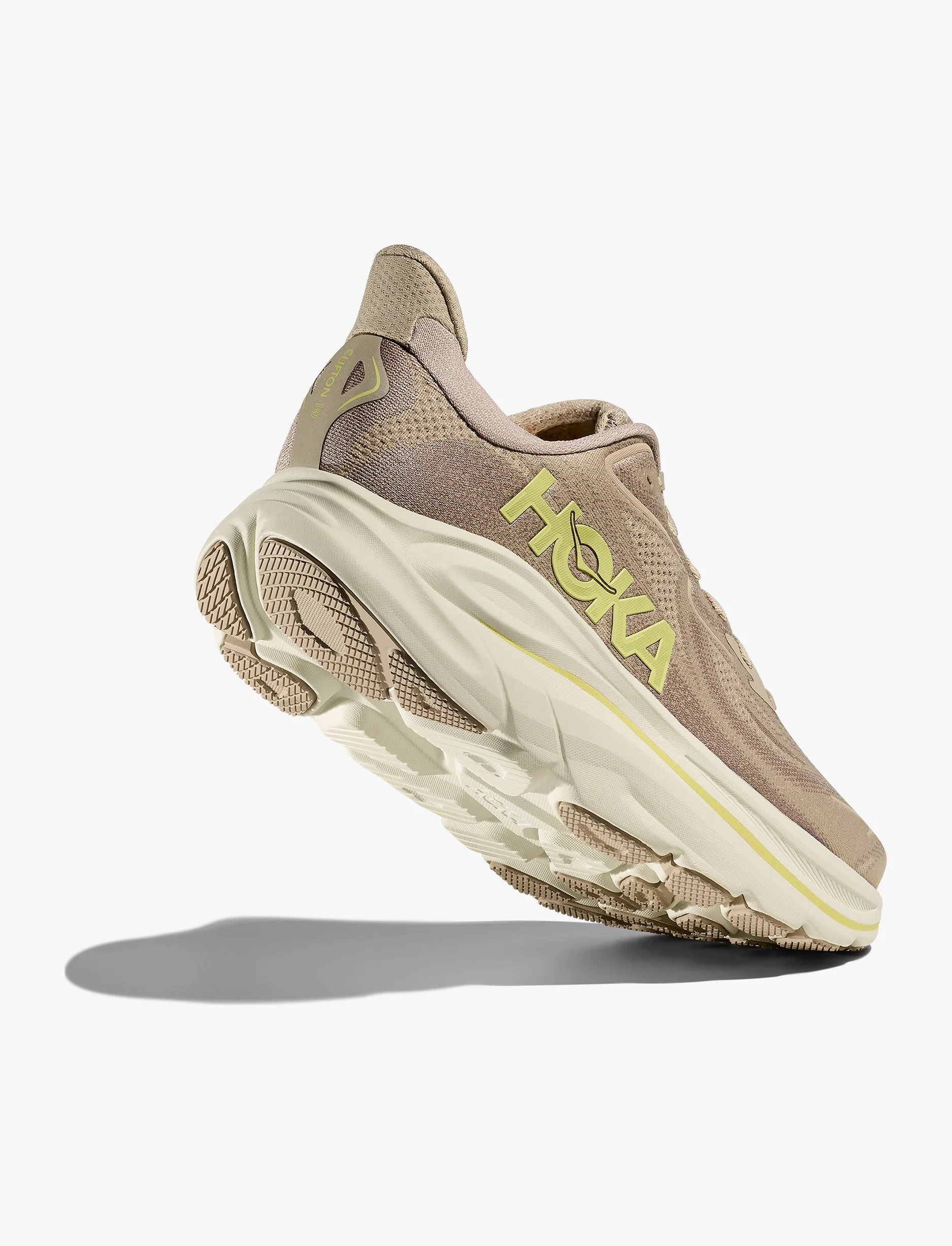 HOKA CLIFTON WIDE 10 -  נעלי ספורט גברים הוקה קליפטון 10 רחבות בצבע פשתן/אבן - Image 3
