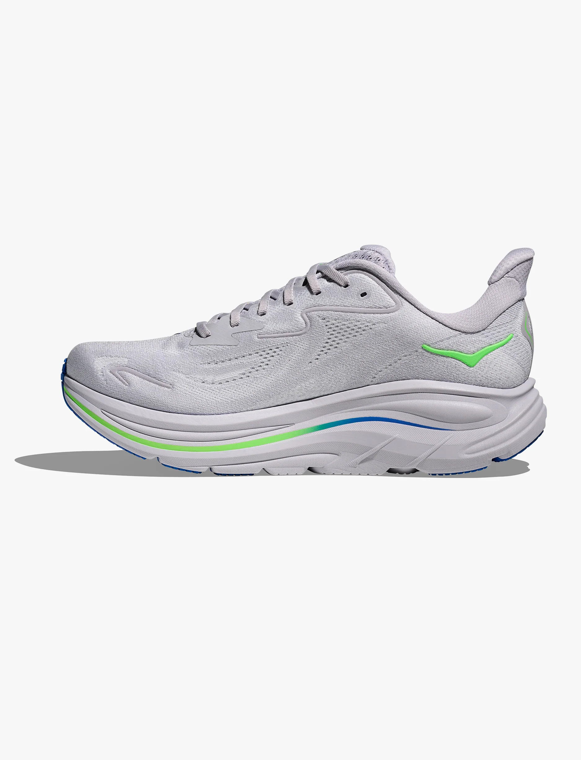 HOKA CLIFTON WIDE 10 - נעלי ספורט גברים הוקה קליפטון 10 רחבות בצבע אפרפר/ירוק נאון - Image 5