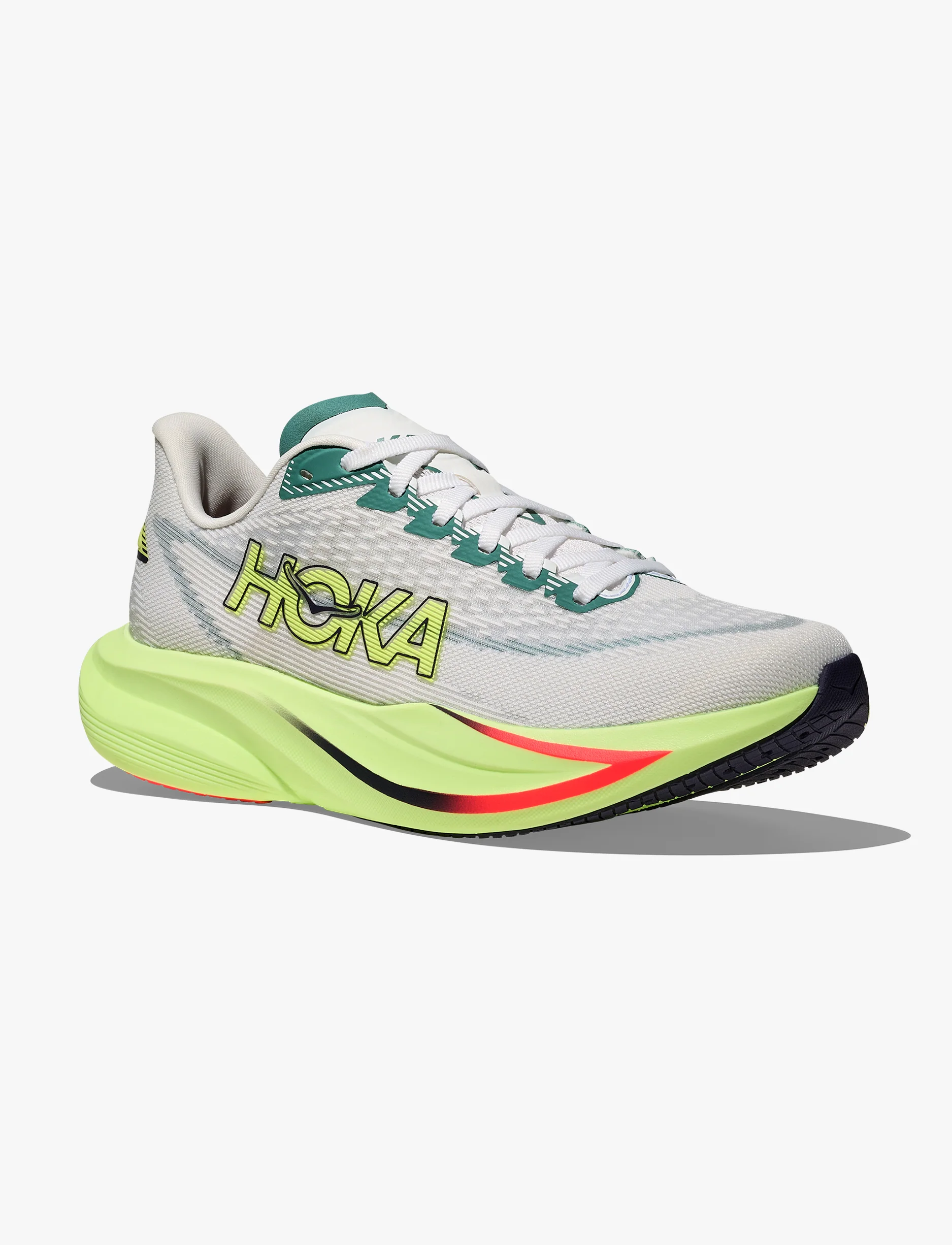 HOKA MACH 7 - נעלי ספורט לנשים הוקה מאך 7 בצבע פרוסט/נאון אוזו