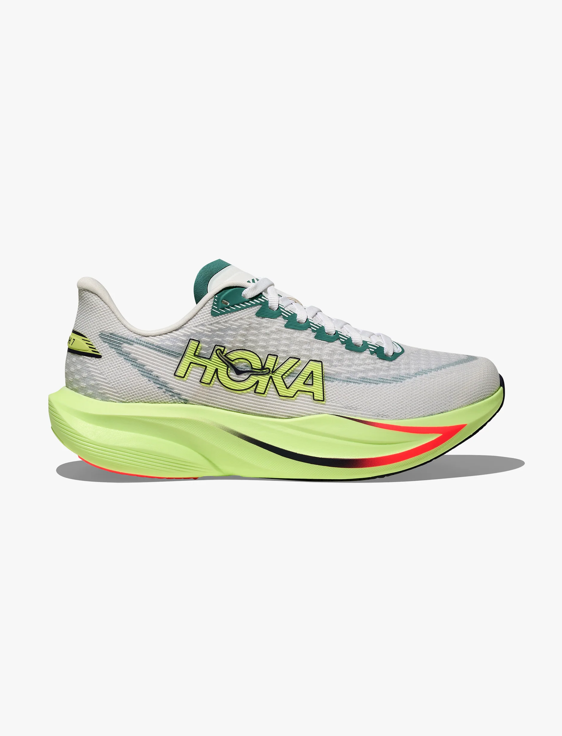 HOKA MACH 7 - נעלי ספורט לנשים הוקה מאך 7 בצבע פרוסט/נאון אוזו - Image 2