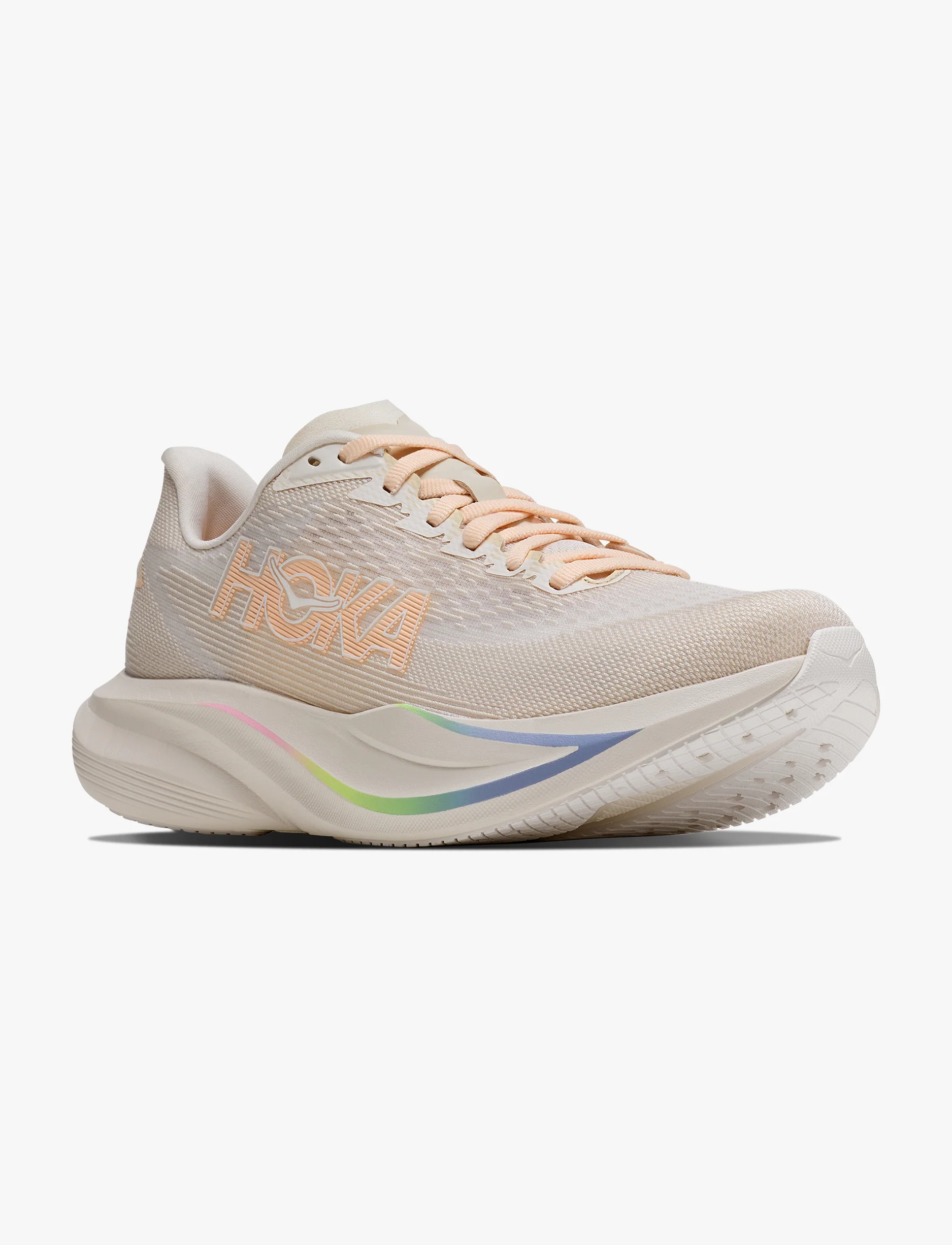 HOKA MACH 7 WIDE - נעלי ספורט לנשים הוקה מאך 7 רחבות בצבע שיבולת/אלבסטר